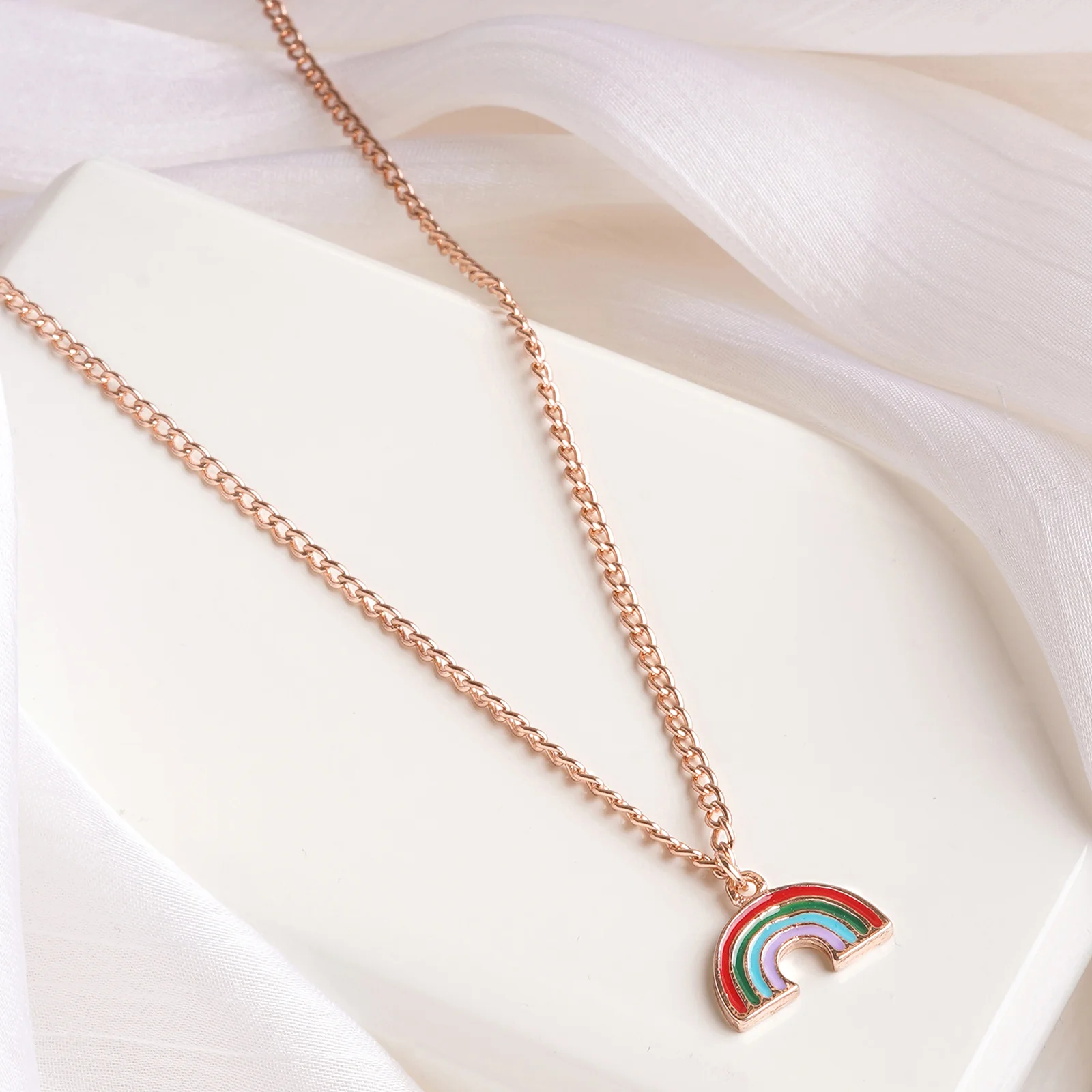 Rainbow Dreams Rosegold Necklace Charm - Image 2