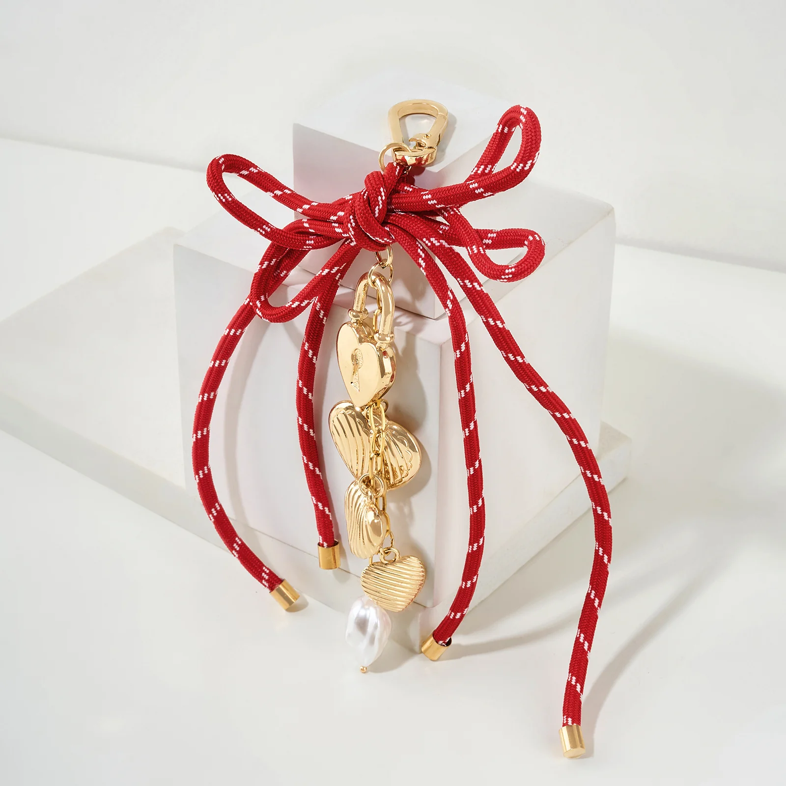 Red-Lock Ribbon Bag Charm - Image 2