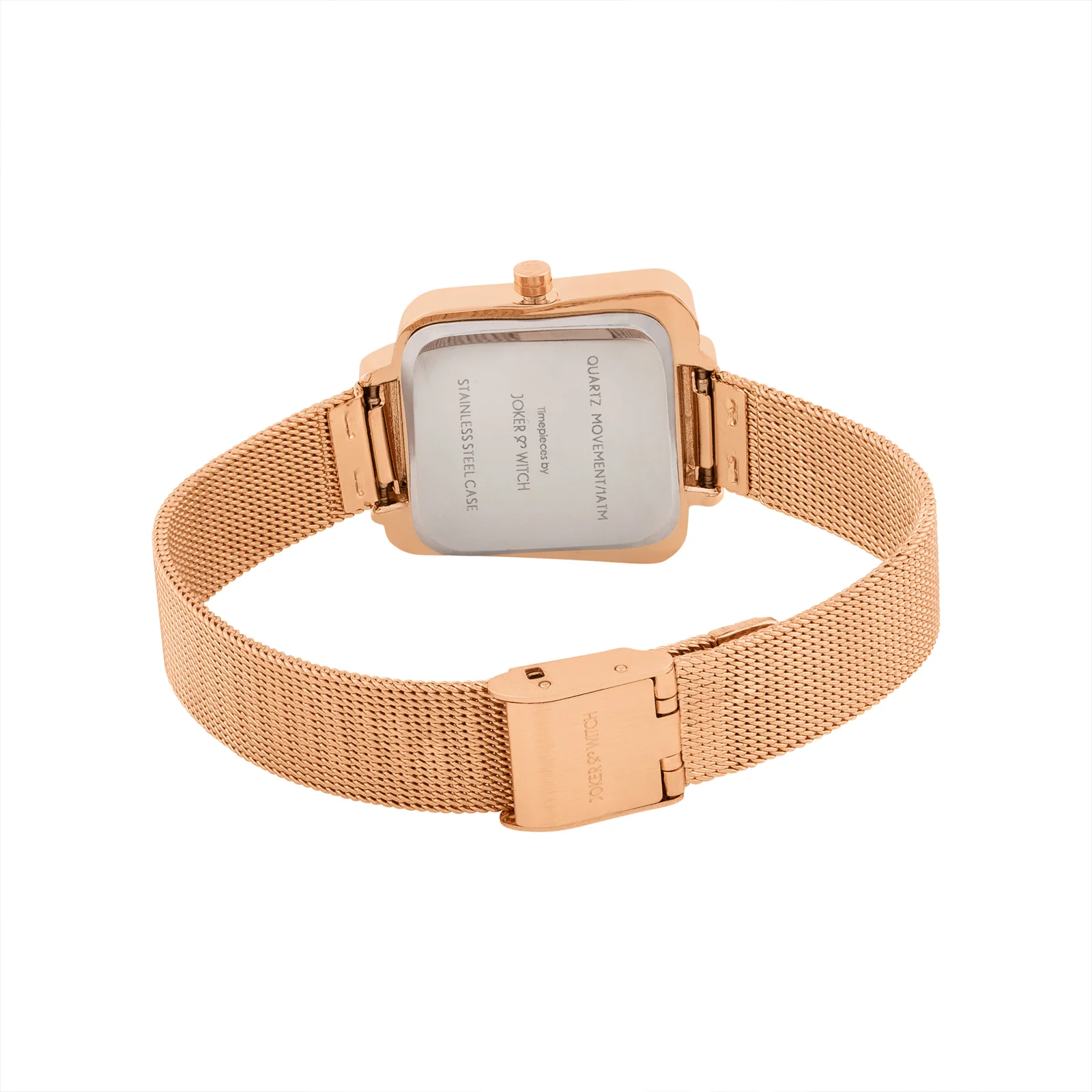 Regalia Rose Gold Small Hexagon Dial Mesh Strap Women's Watch - Image 6