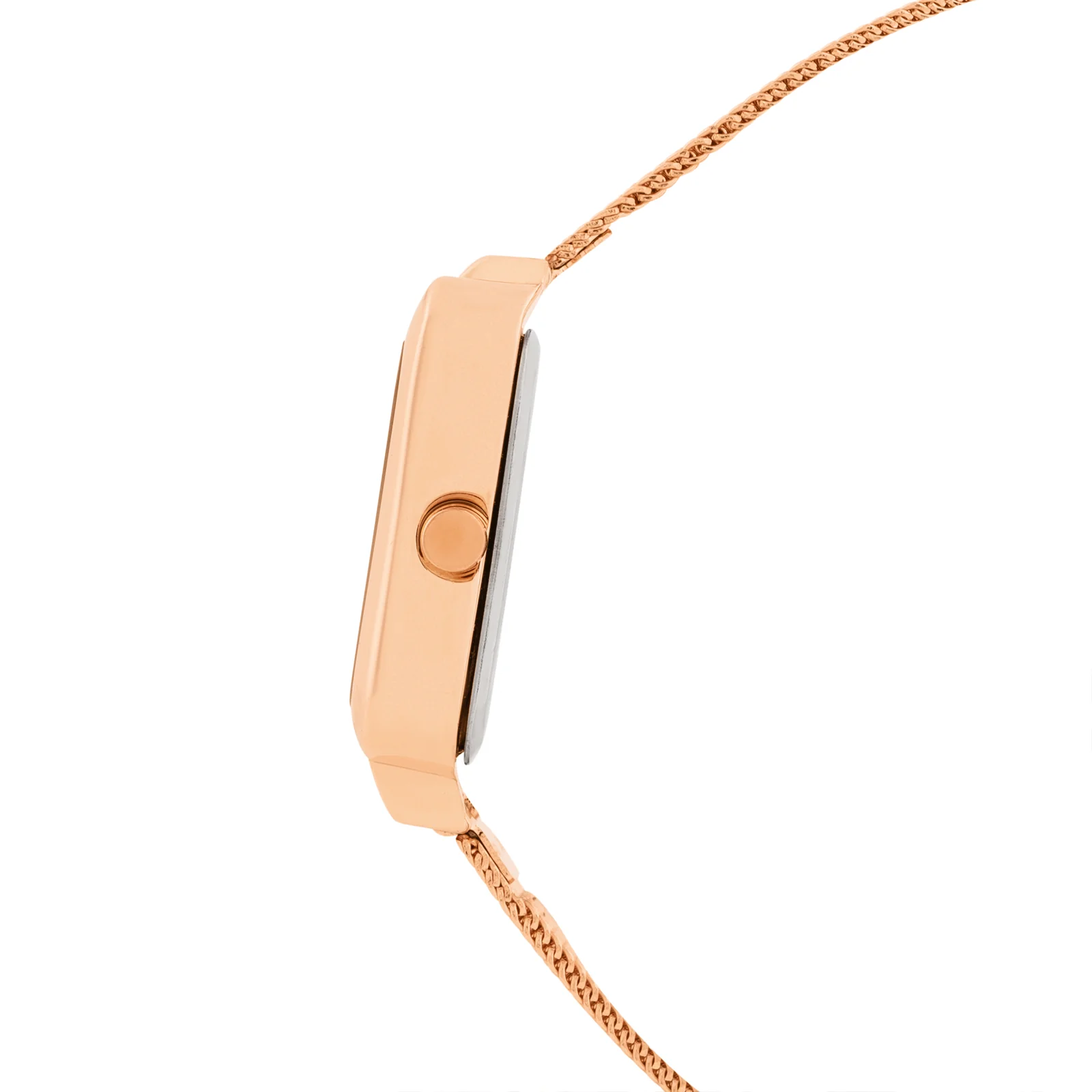 Regalia White Small Hexagon Dial Rose Gold Mesh Strap Women's Watch - Image 4