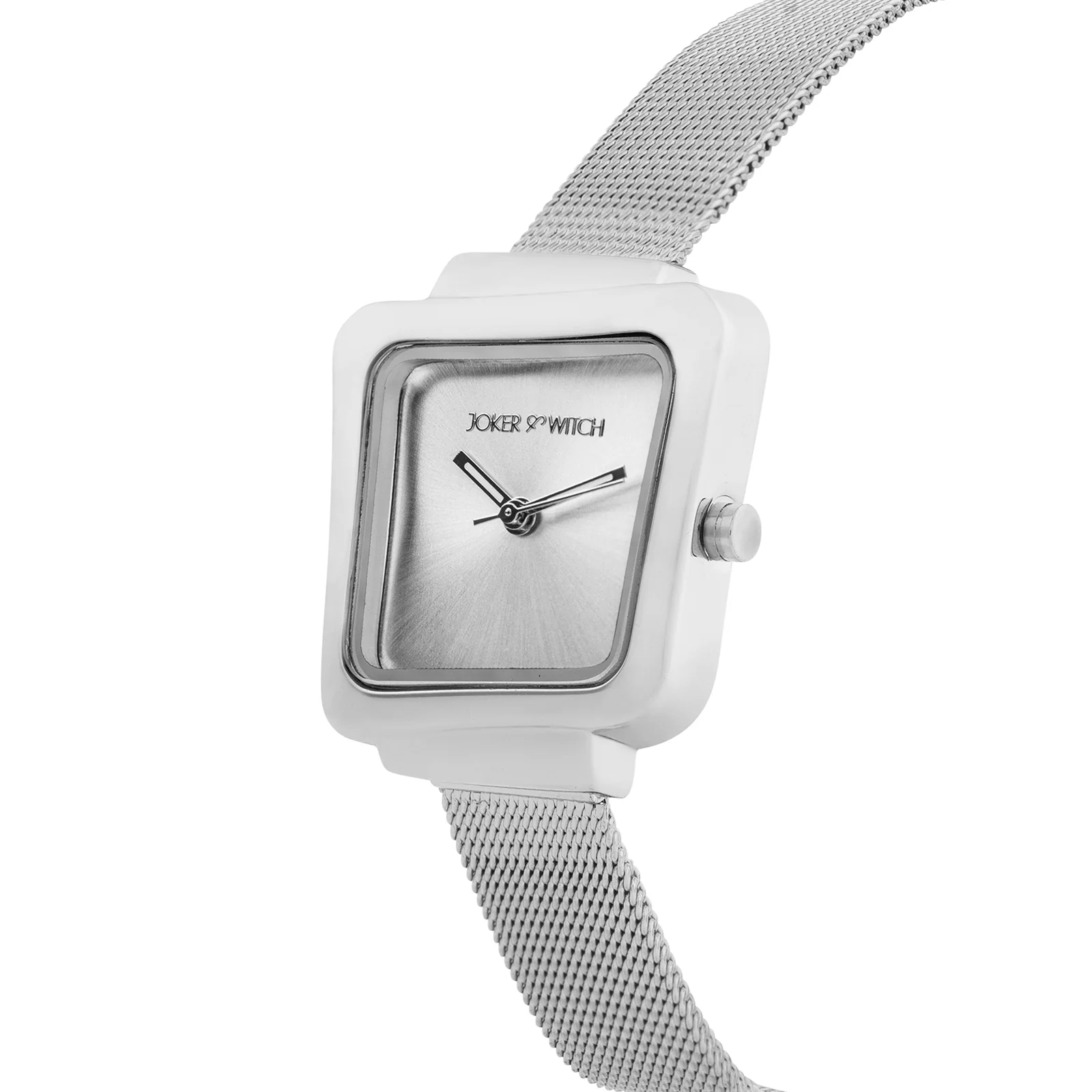 Regalia Silver Small Hexagon Dial Mesh Strap Women's Watch - Image 4