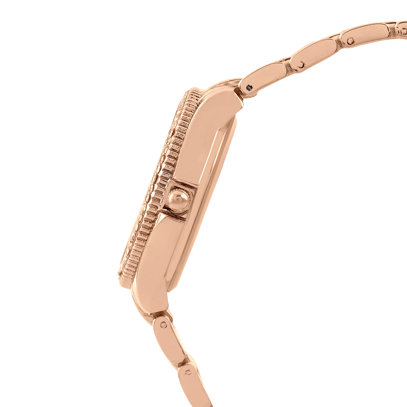 Reina Rose Gold Medium Rhinestone Dial Linked Chain Strap Women's Watch - Image 5