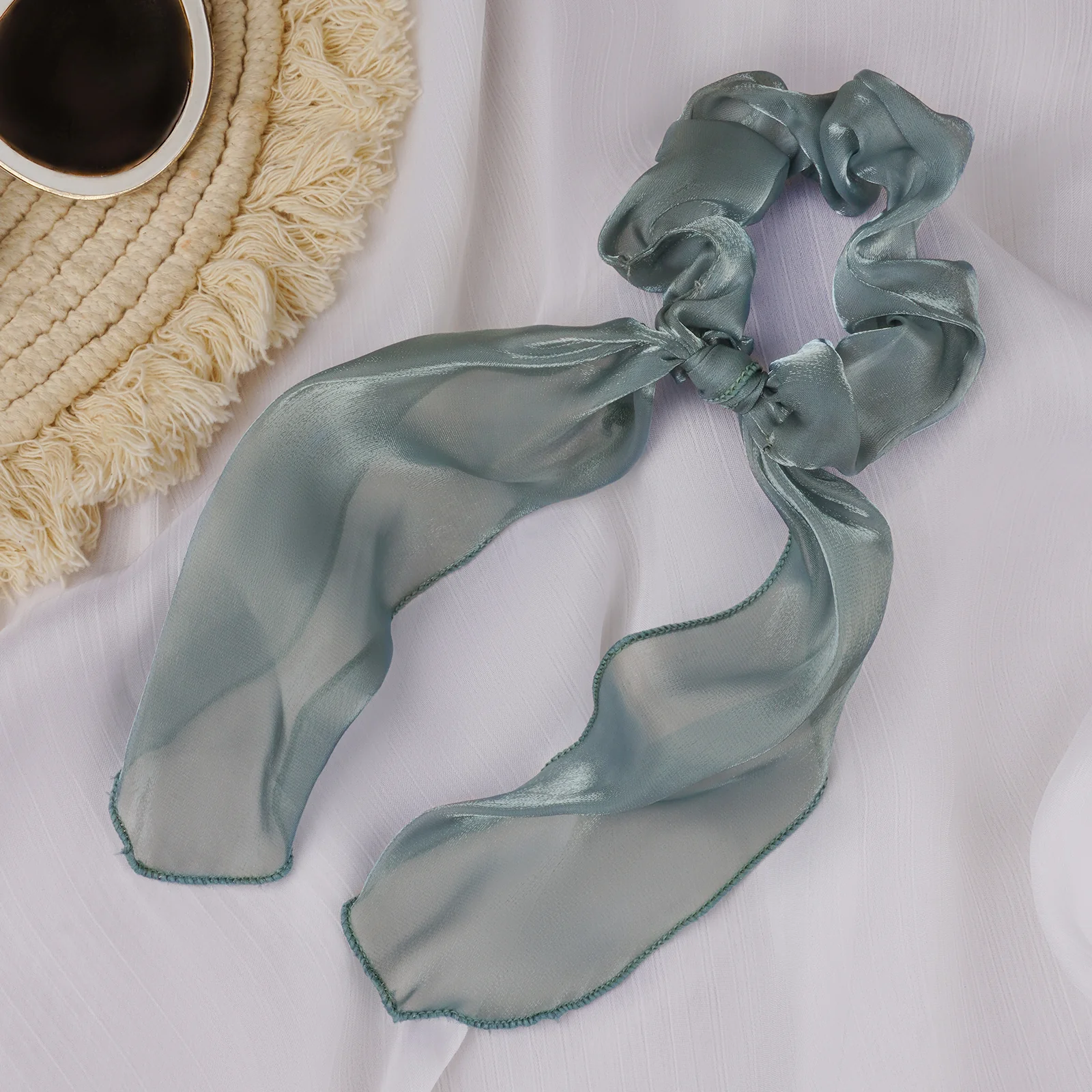 Remi Green Scarf Scrunchie - Image 2