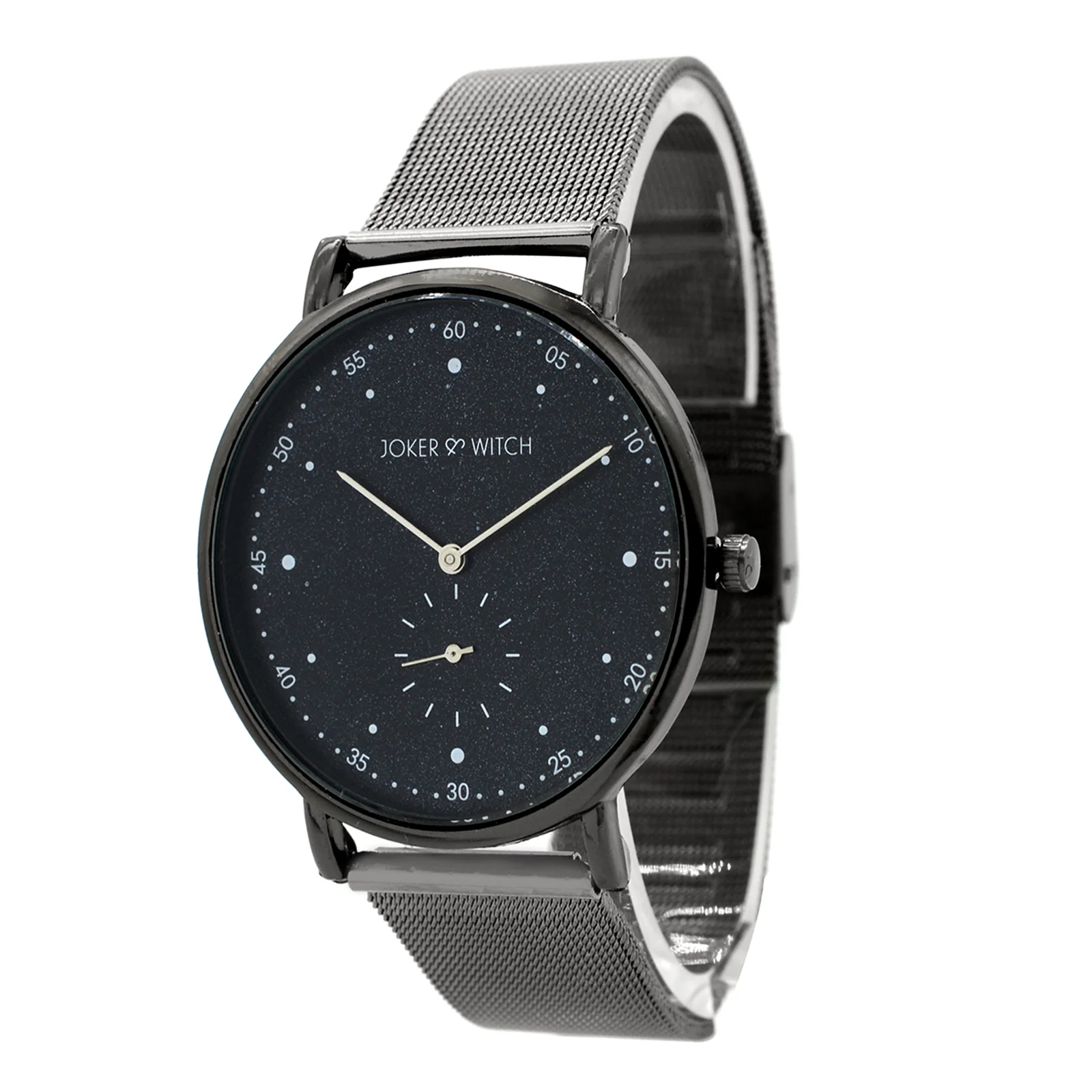 Drake Black Large Dial Gunmetal Mesh Strap Men's Watch - Image 4