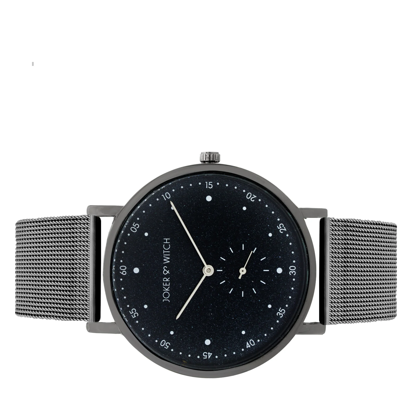Drake Black Large Dial Gunmetal Mesh Strap Men's Watch - Image 5