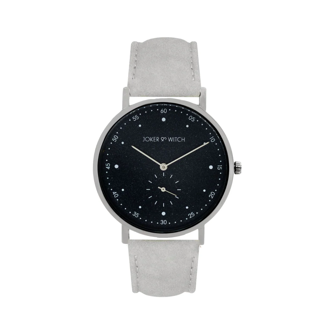 Drake Black Large Dial Silver Mesh Strap Men's Watch - Image 6