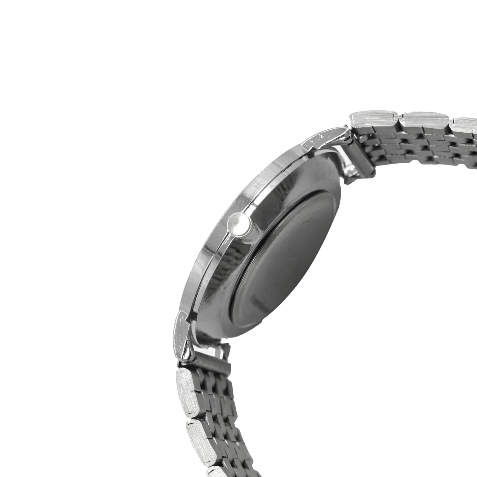 Drake Black Large Dial Silver Linked Chain Strap Men's Watch - Image 3
