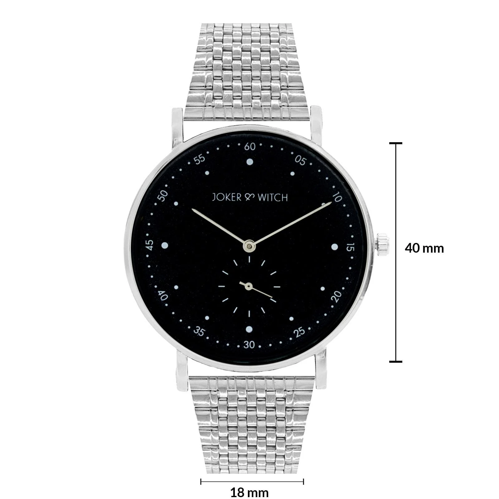 Drake Black Large Dial Silver Linked Chain Strap Men's Watch - Image 5