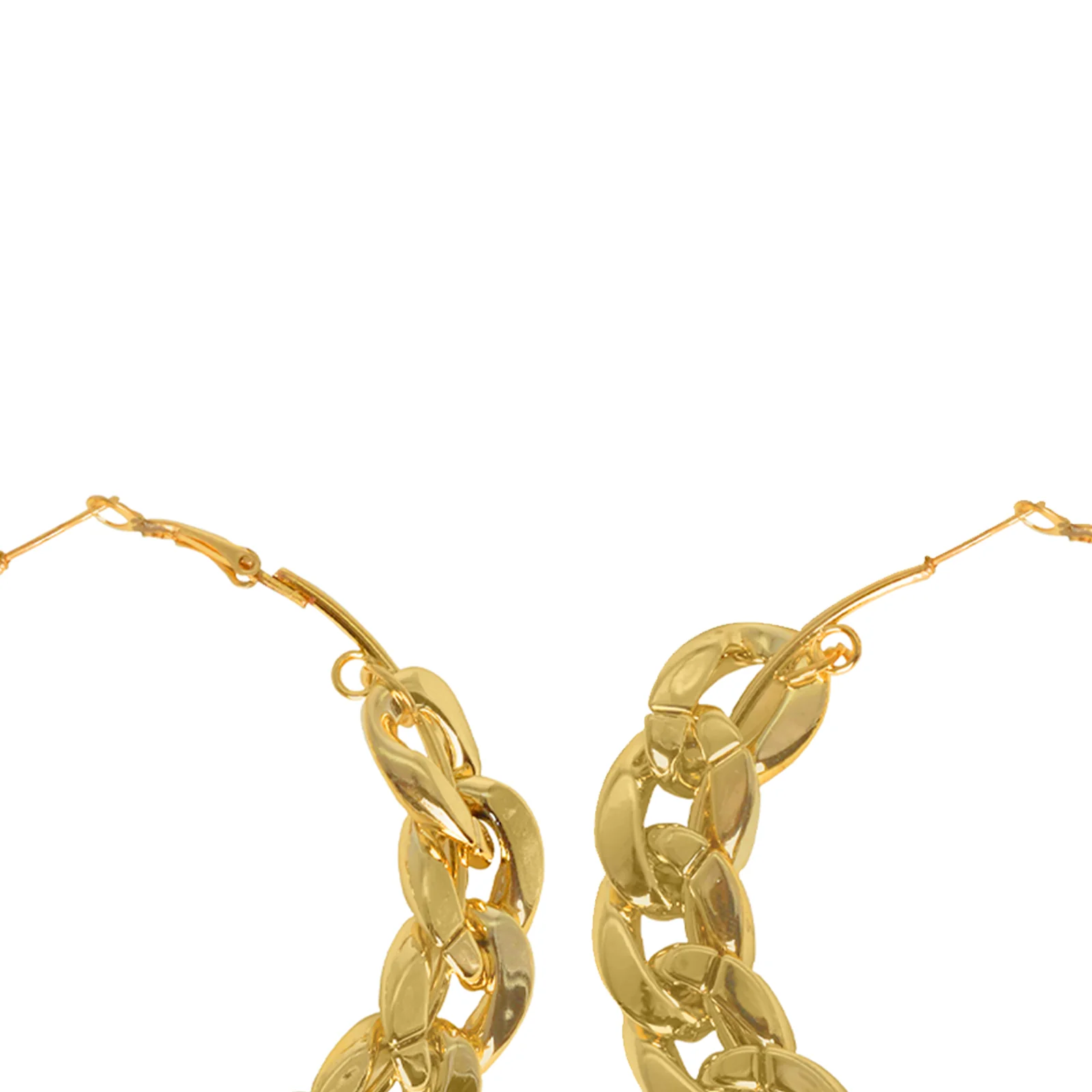 Retro Gold Chain Hoops - Image 6