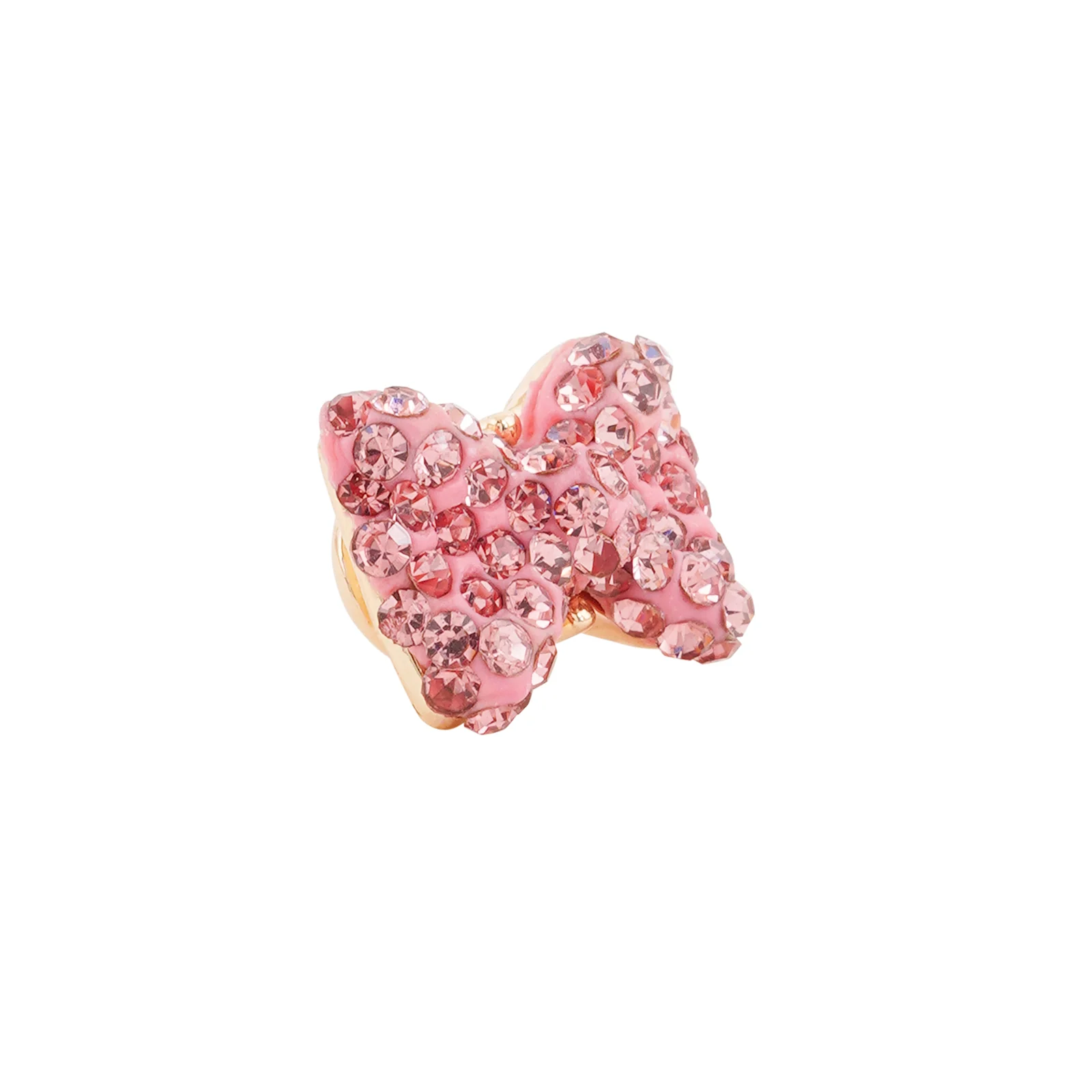 Rhinestone Bow Gold Pin Watch Charm - Image 4