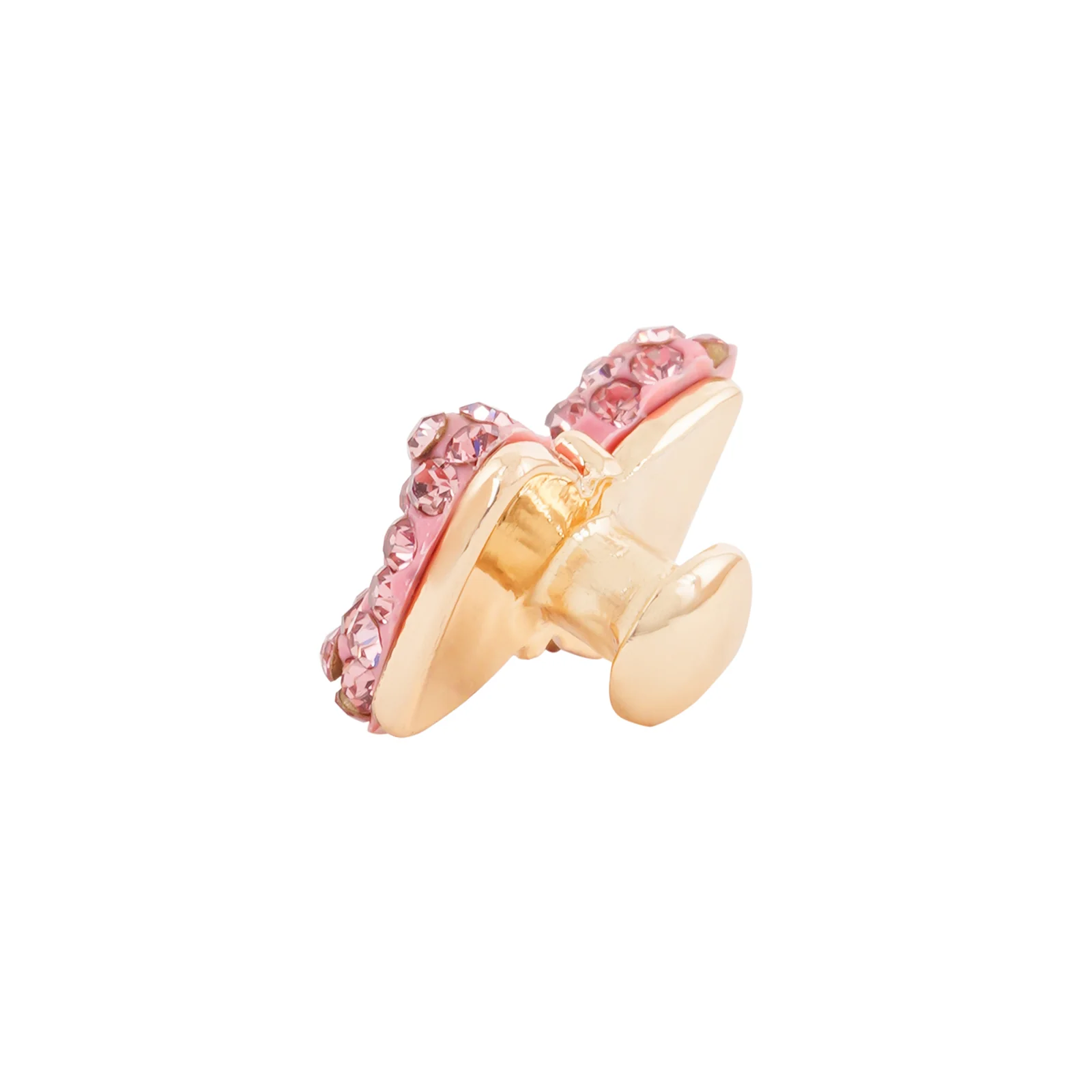 Rhinestone Bow Gold Pin Watch Charm - Image 5