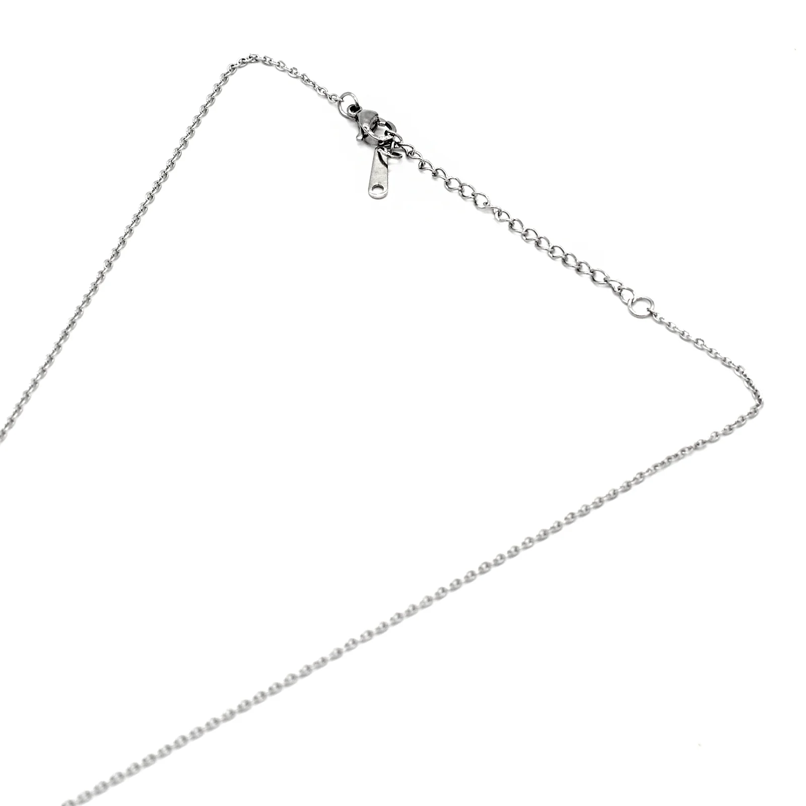 Rhinestones Drop Silver Necklace - Image 6
