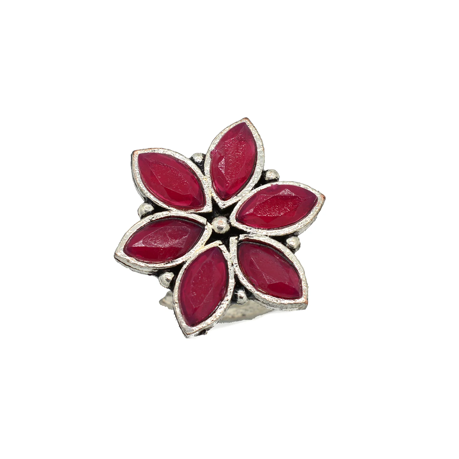 Rima Pink Silver Oxidized Jewelry Gift Set - Image 5