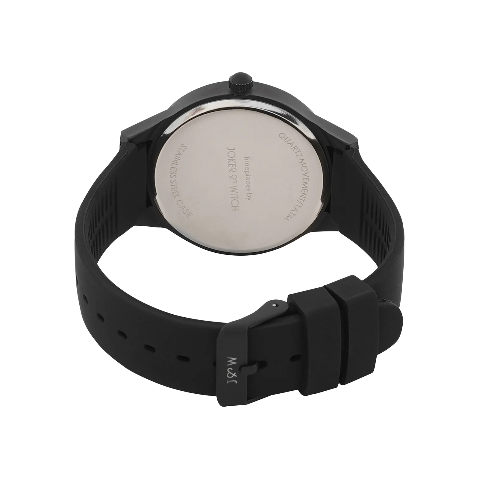 Riviera Black Large Dial Silicone Strap Unisex Watch - Image 7