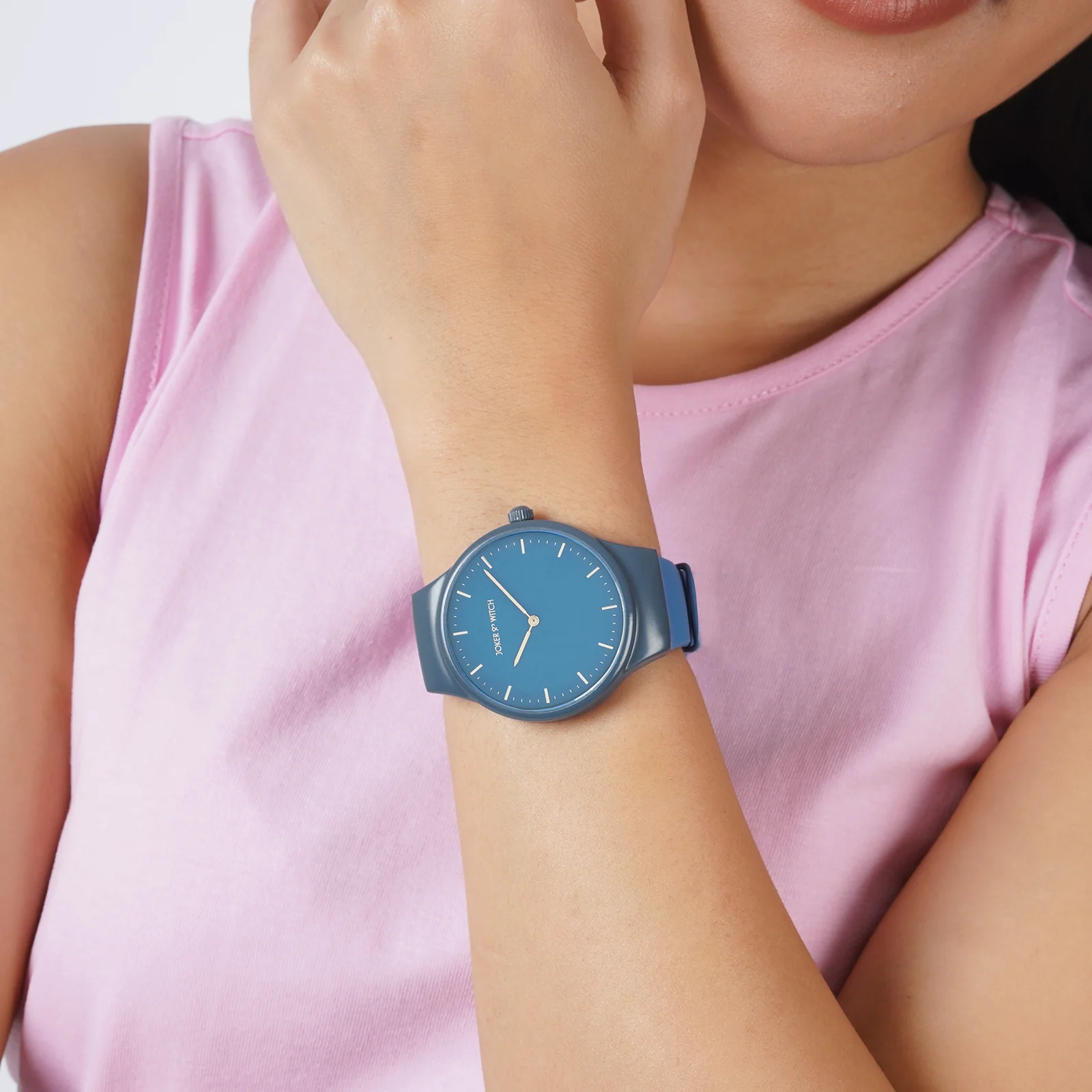 Riviera Blue Large Dial Silicone Strap Unisex Watch - Image 2