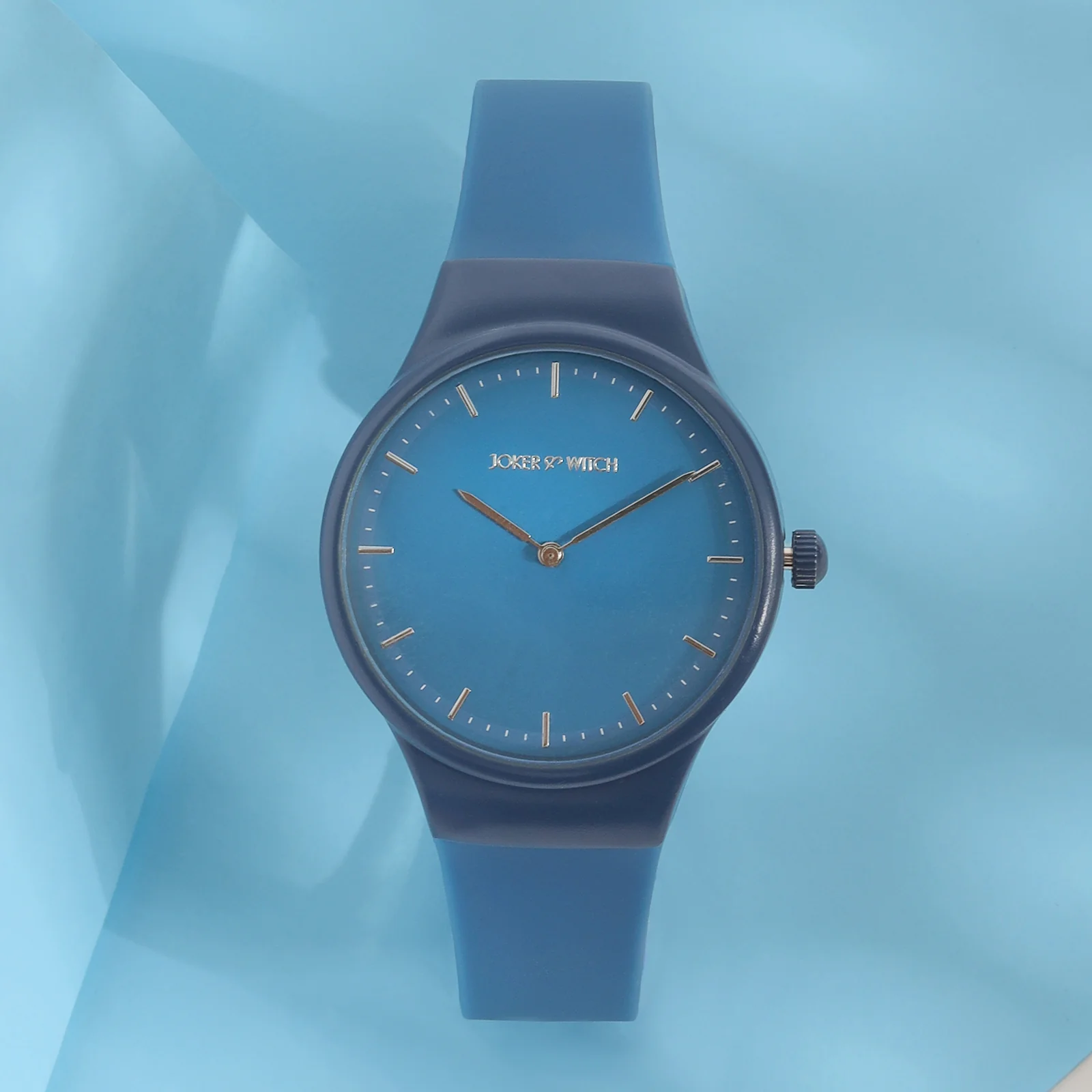 Riviera Blue Large Dial Silicone Strap Unisex Watch - Image 4