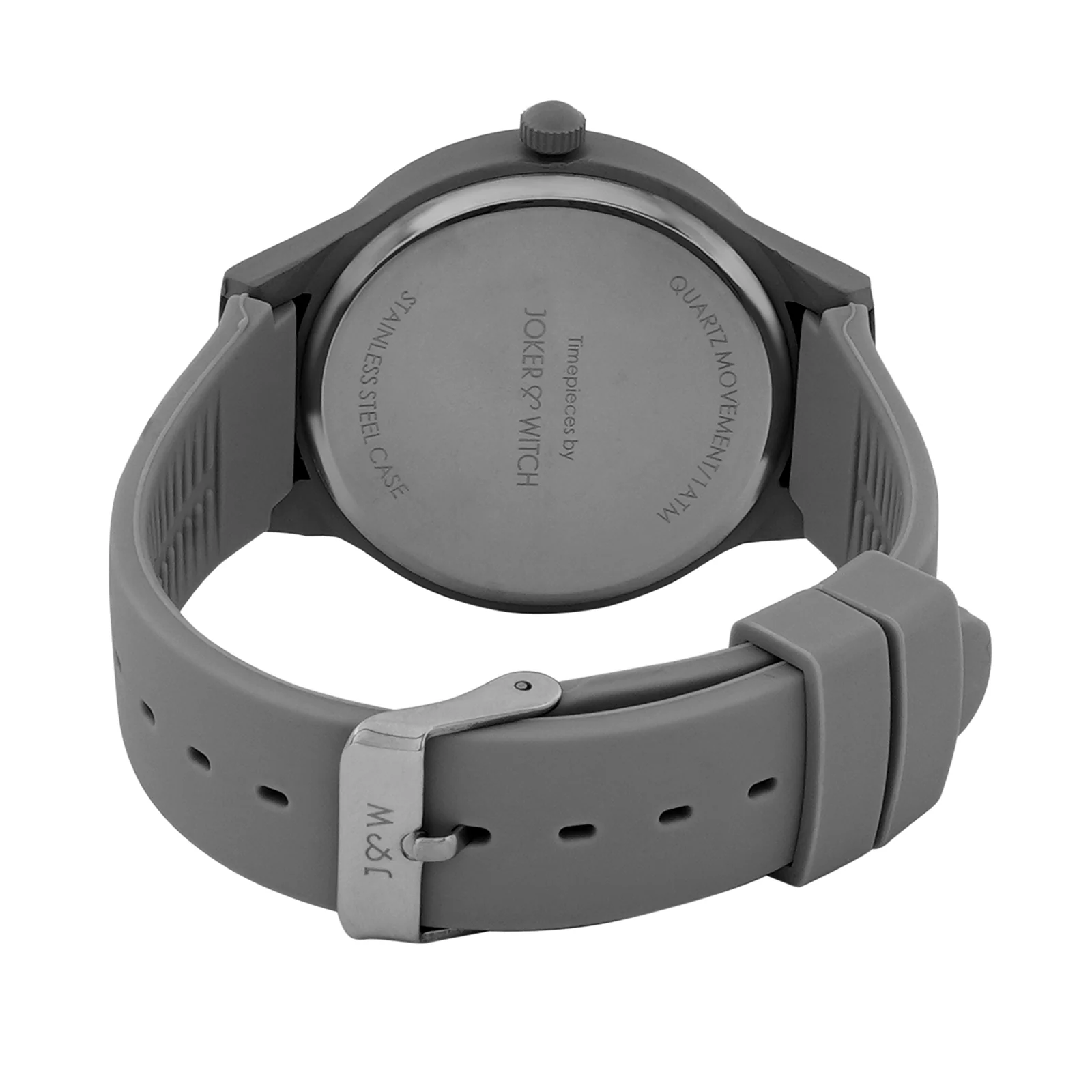 Riviera Grey Large Dial Silicone Strap Unisex Watch - Image 7