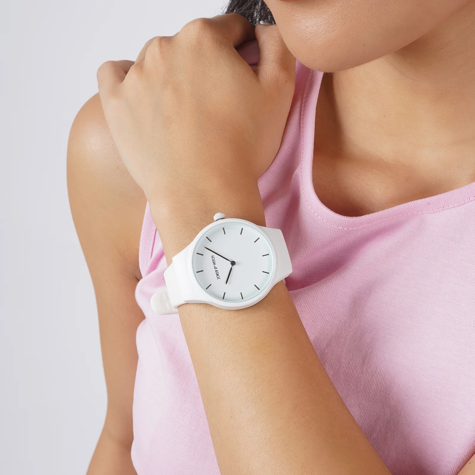 Riviera White Large Dial Silicone Strap Unisex Watch - Image 2