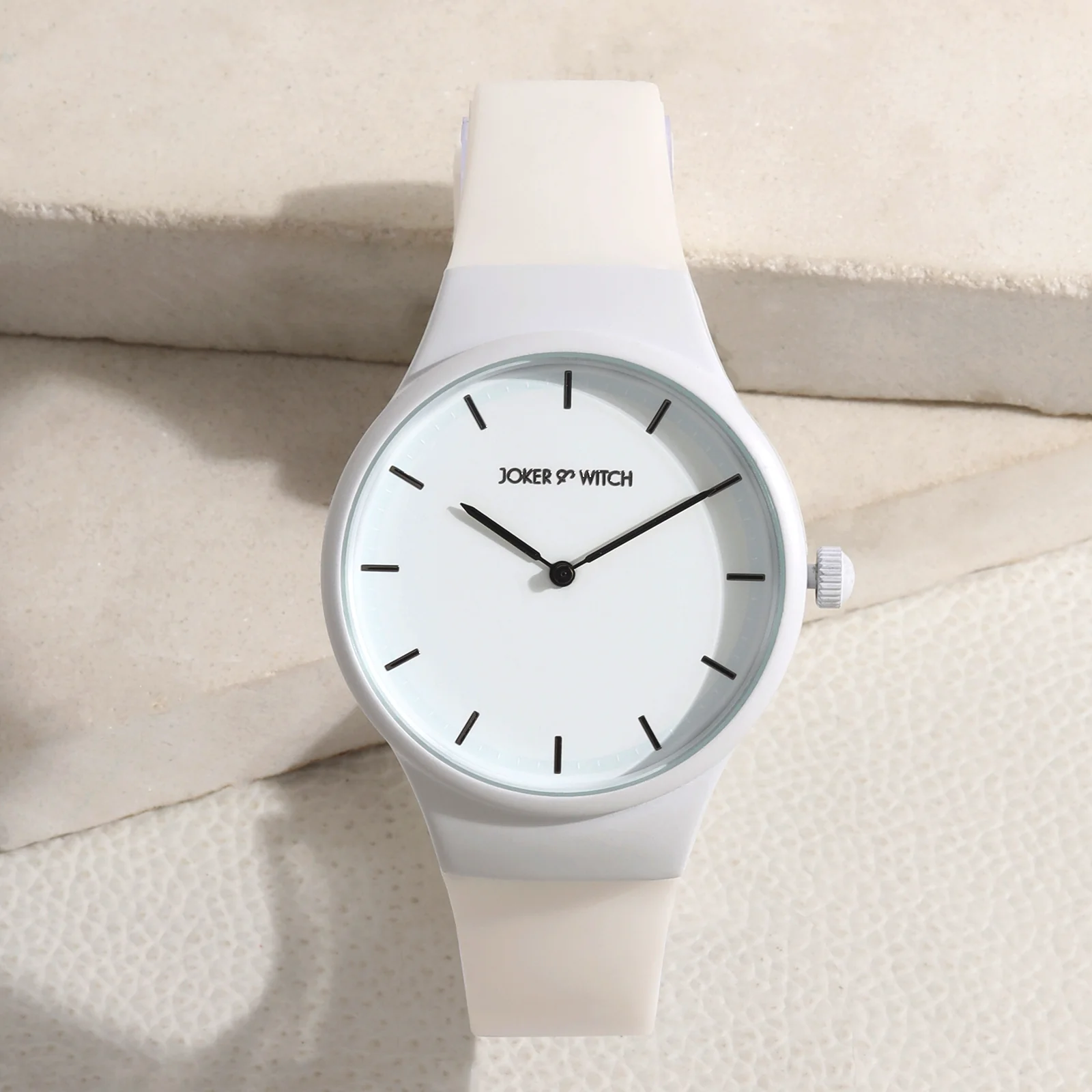 Riviera White Large Dial Silicone Strap Unisex Watch - Image 4