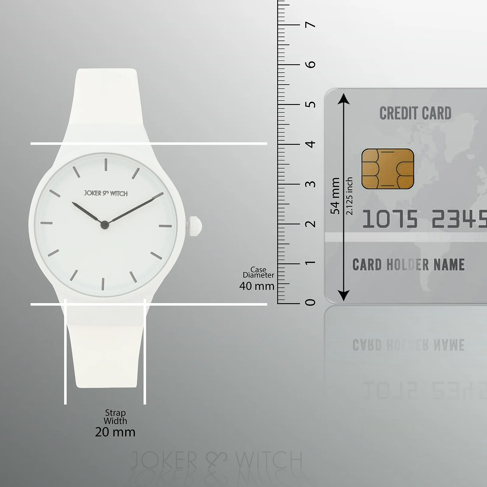 Riviera White Large Dial Silicone Strap Unisex Watch - Image 9