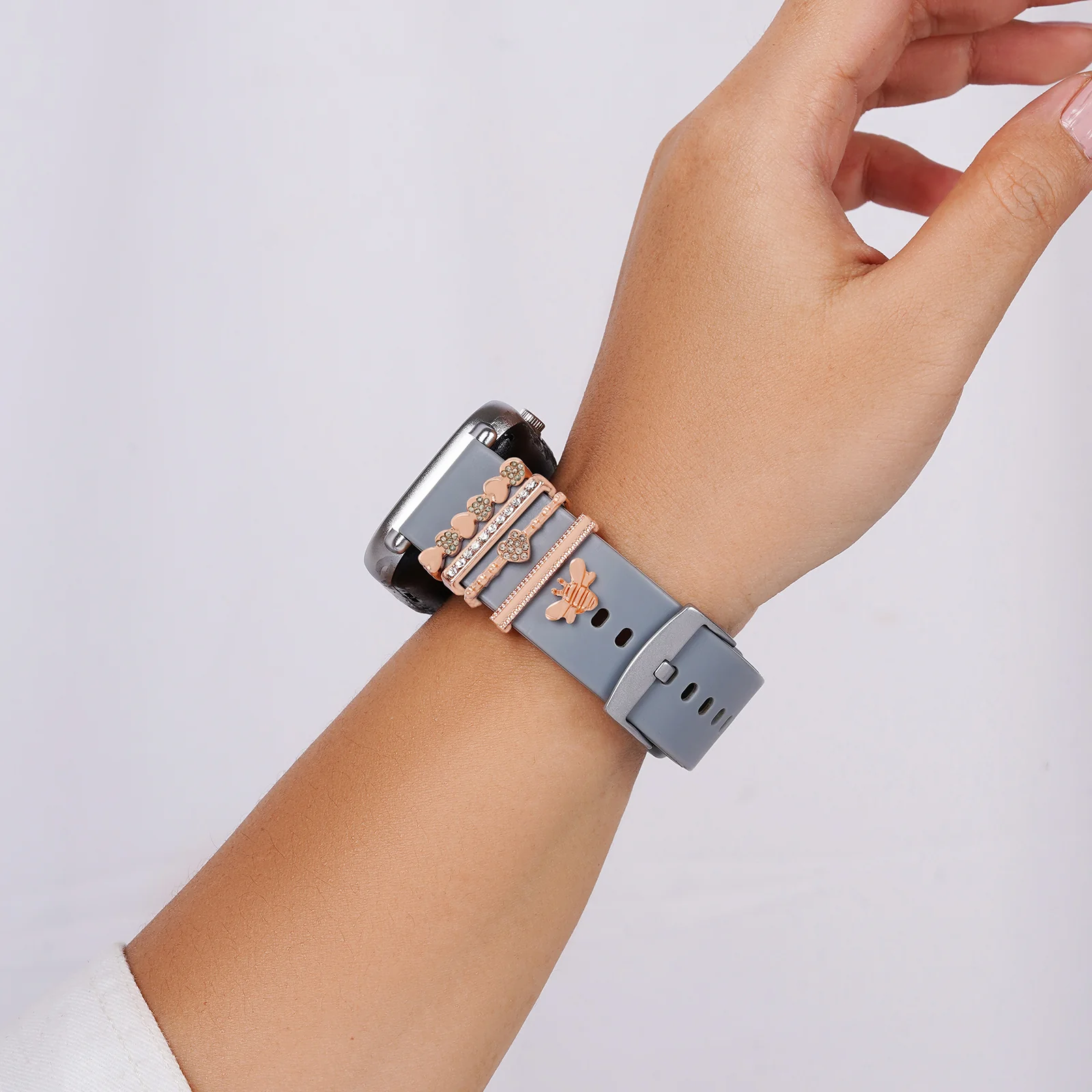 Romantic Buzz Rosegold Ring Watch Charm - Image 2