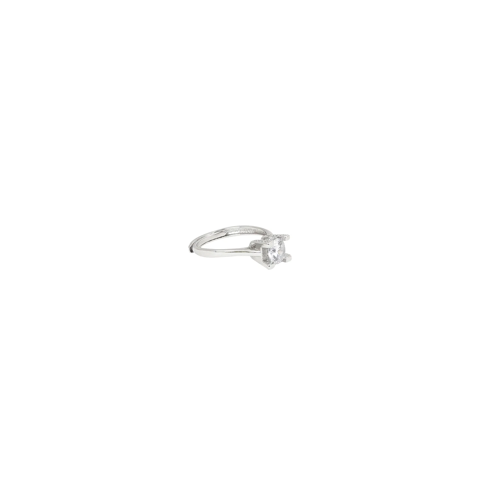 Arora Square Cut Silver Ring - Image 4