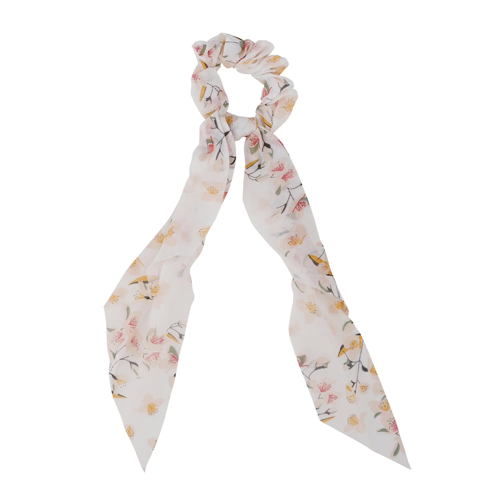 Rory White Floral Scarf Scrunchie - Image 4