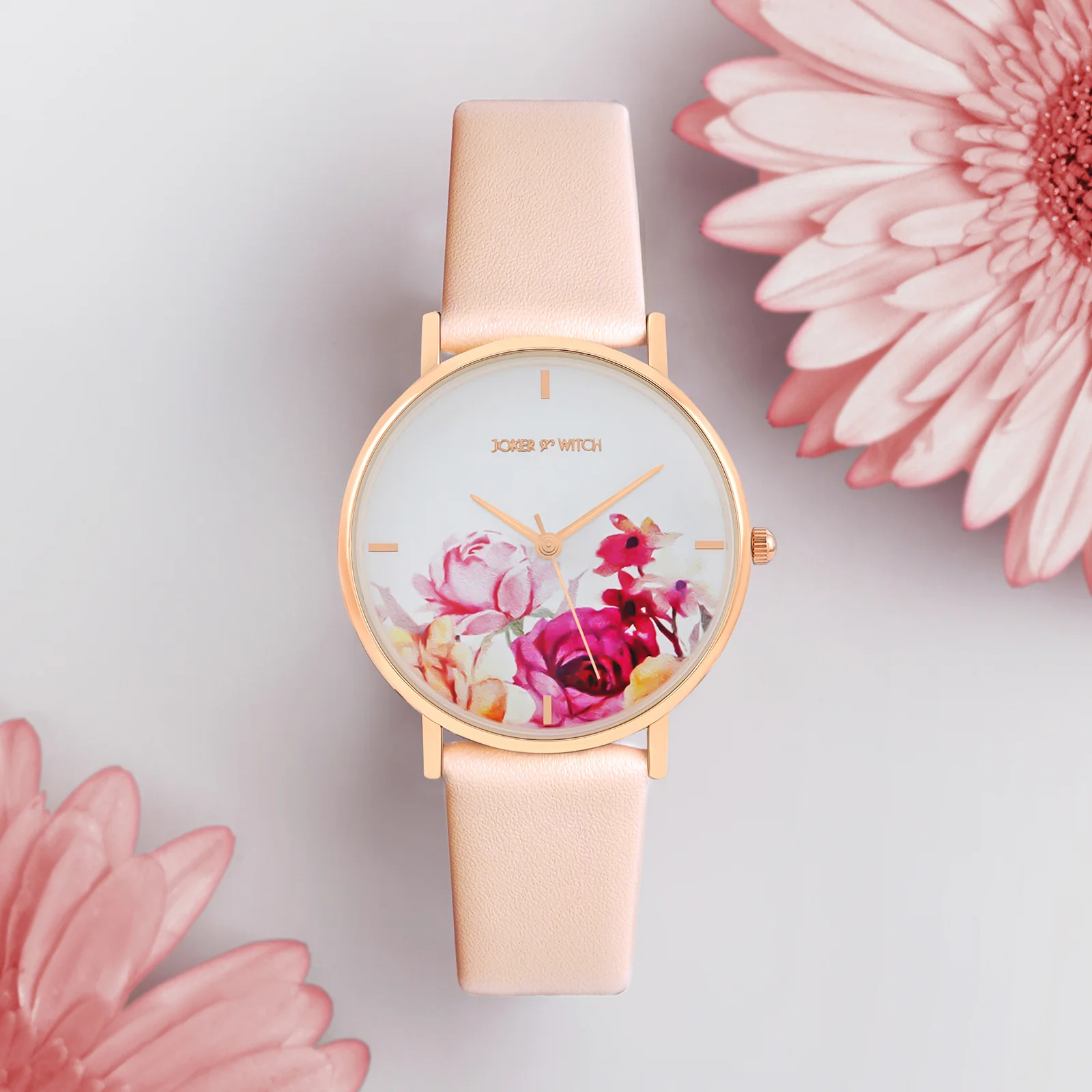 Printed Rosaline White Medium Dial Pink PU Strap Women's Watch - Image 3