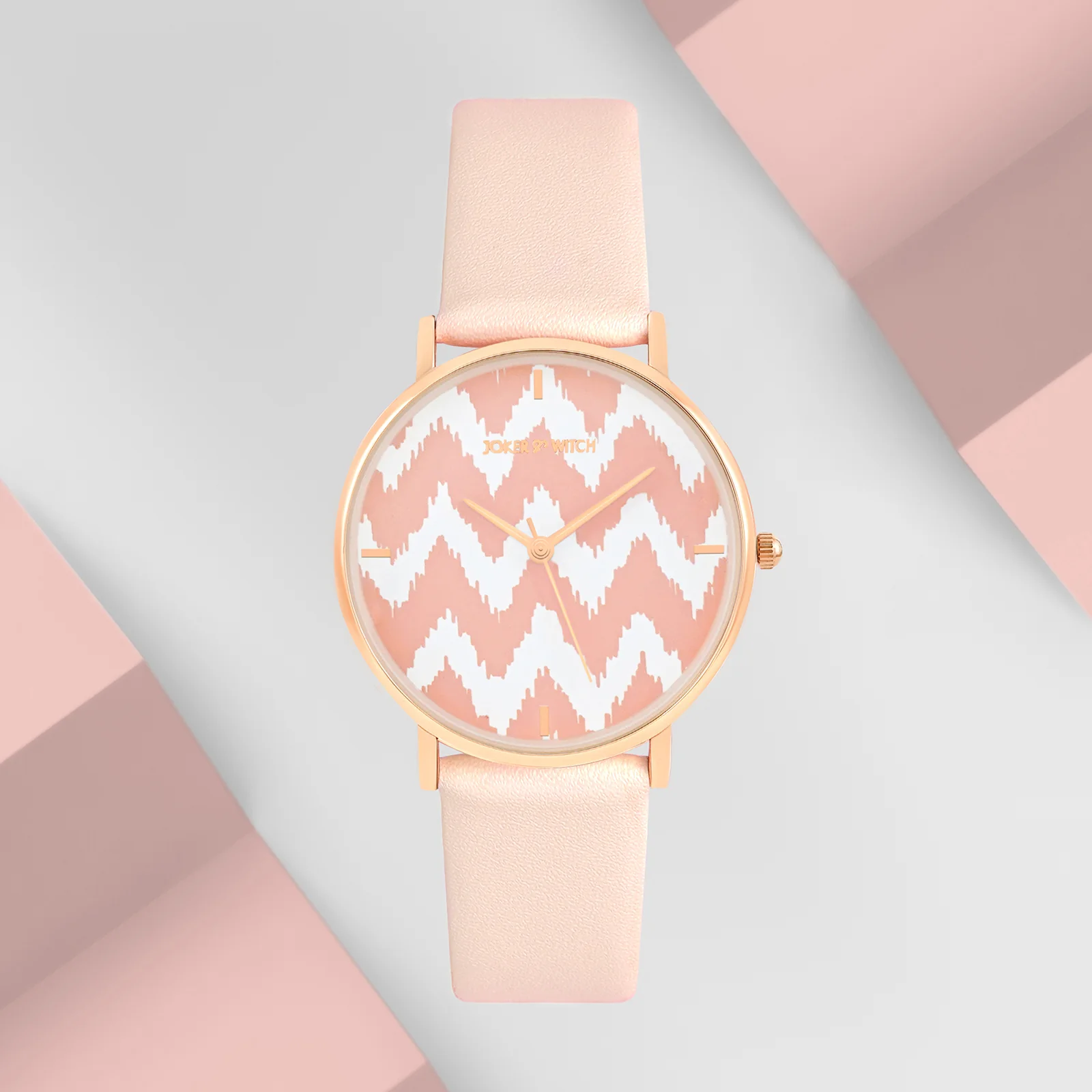Printed Roseate Pink Medium Dial PU Strap Women's Watch - Image 3