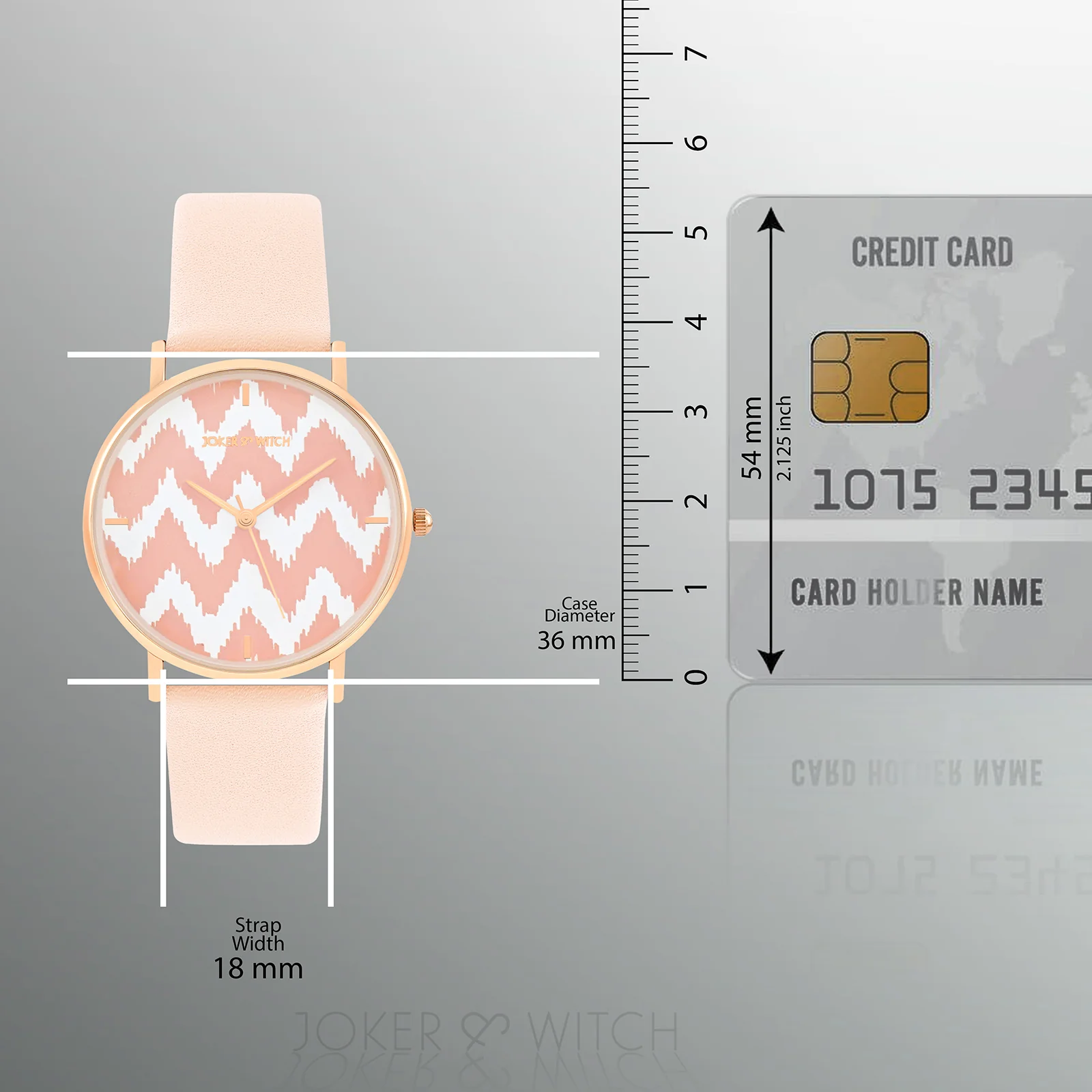 Printed Roseate Pink Medium Dial PU Strap Women's Watch - Image 8