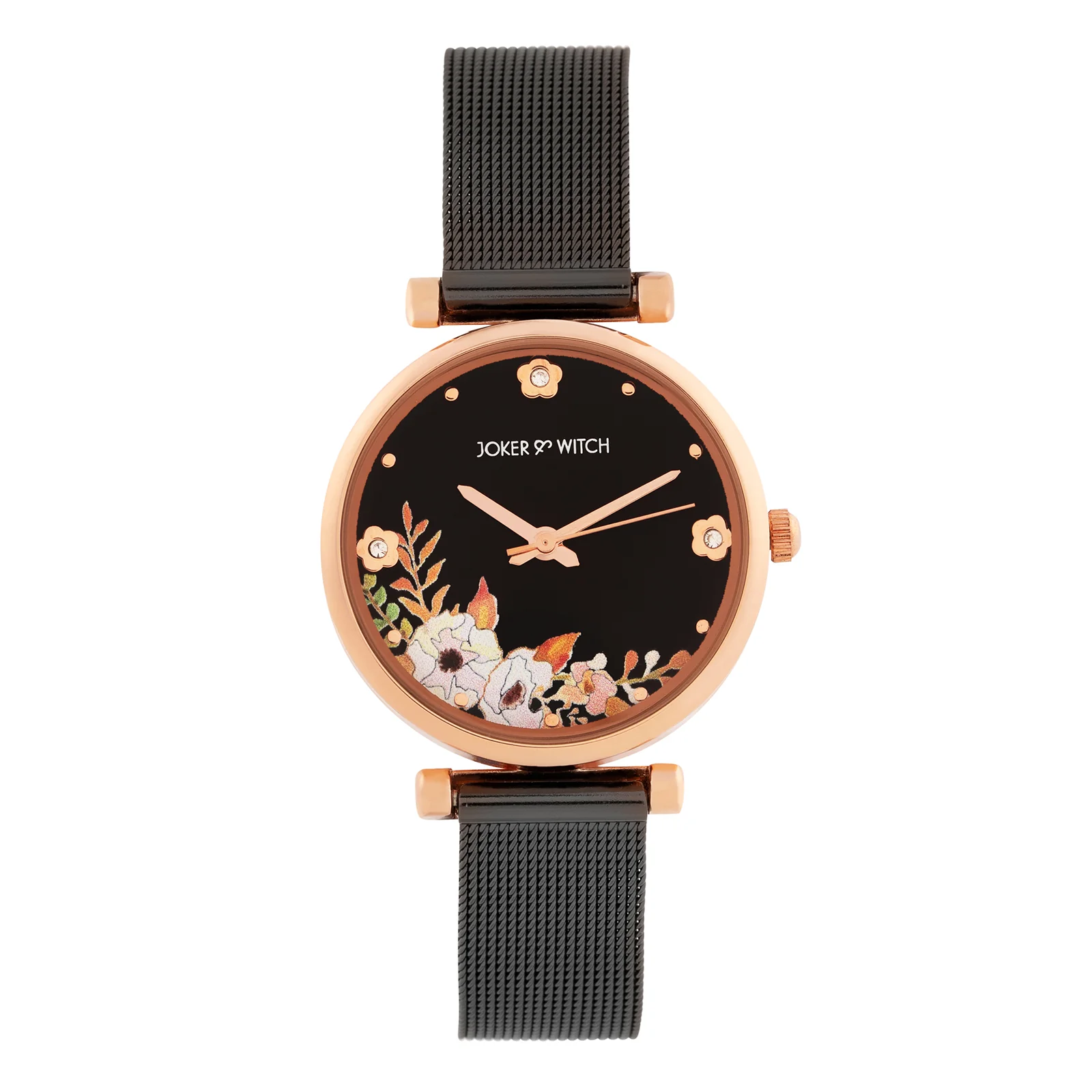 Rosebud Black Medium Dial Mesh Strap Women's Watch - Image 3
