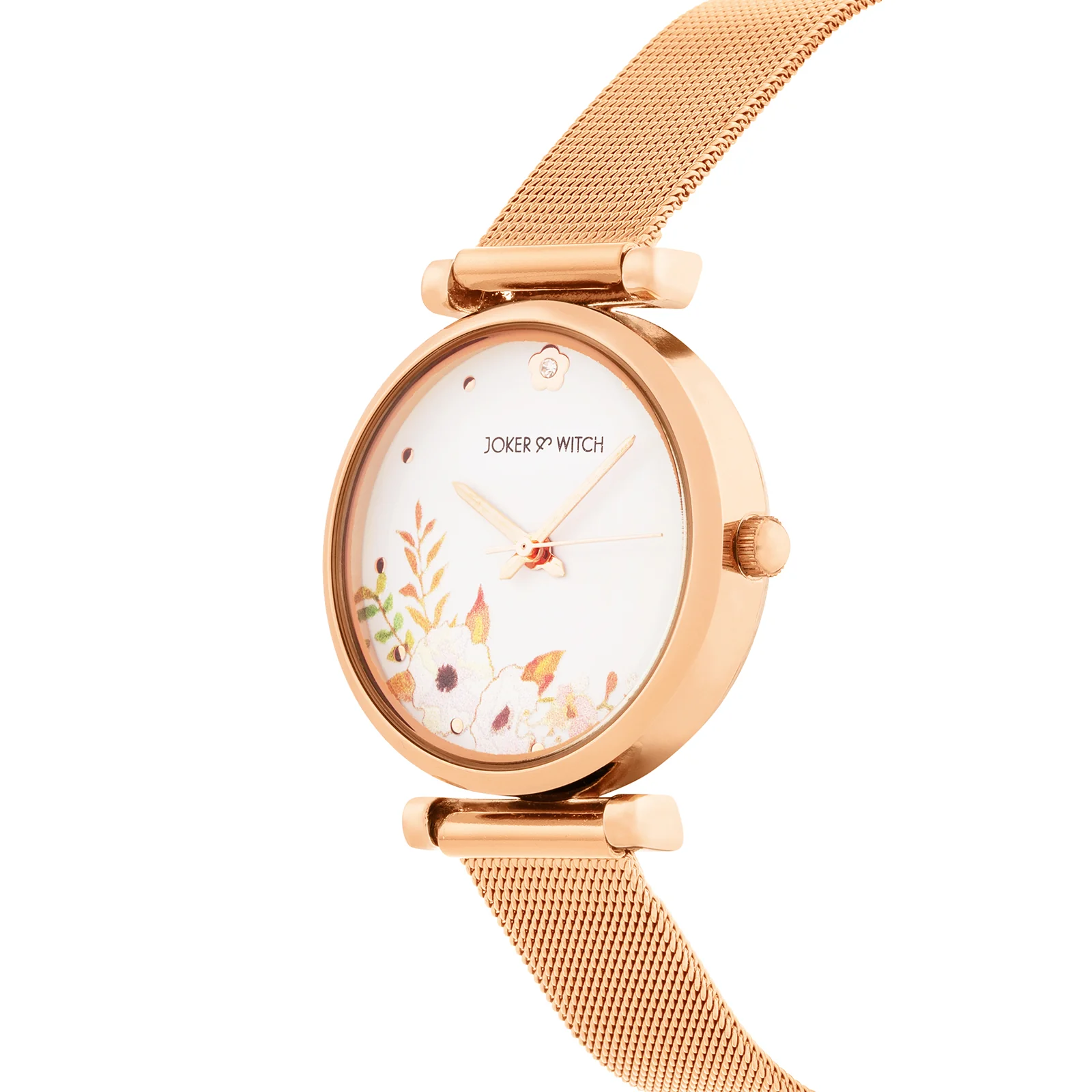 Rosebud Serenity White Medium Dial Rose Gold Mesh Strap Women's Watch - Image 4