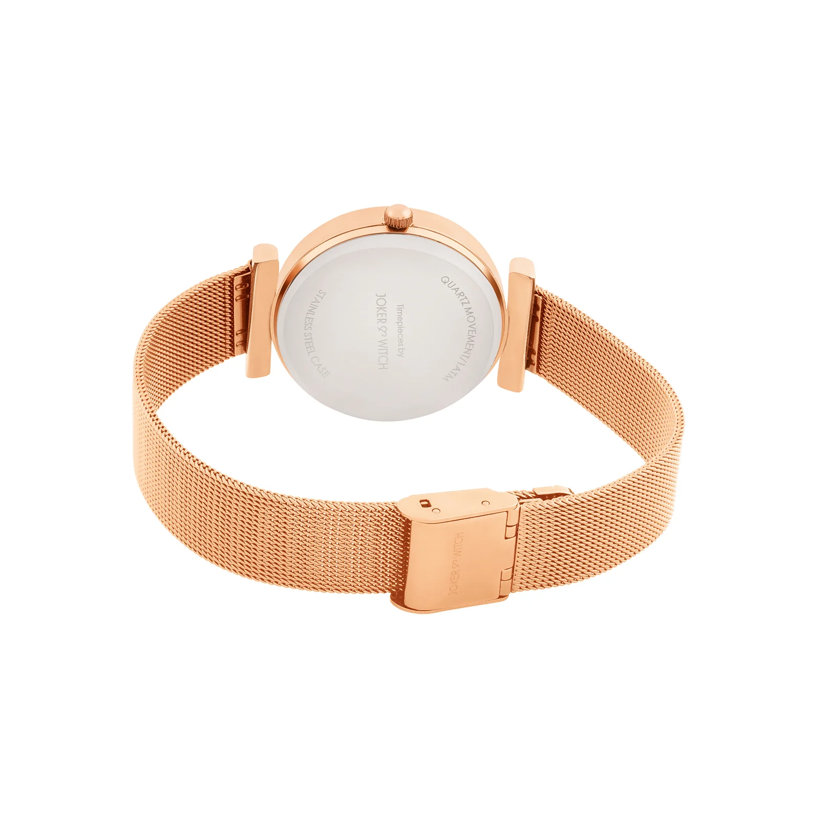 Rosebud Serenity White Medium Dial Rose Gold Mesh Strap Women's Watch - Image 6