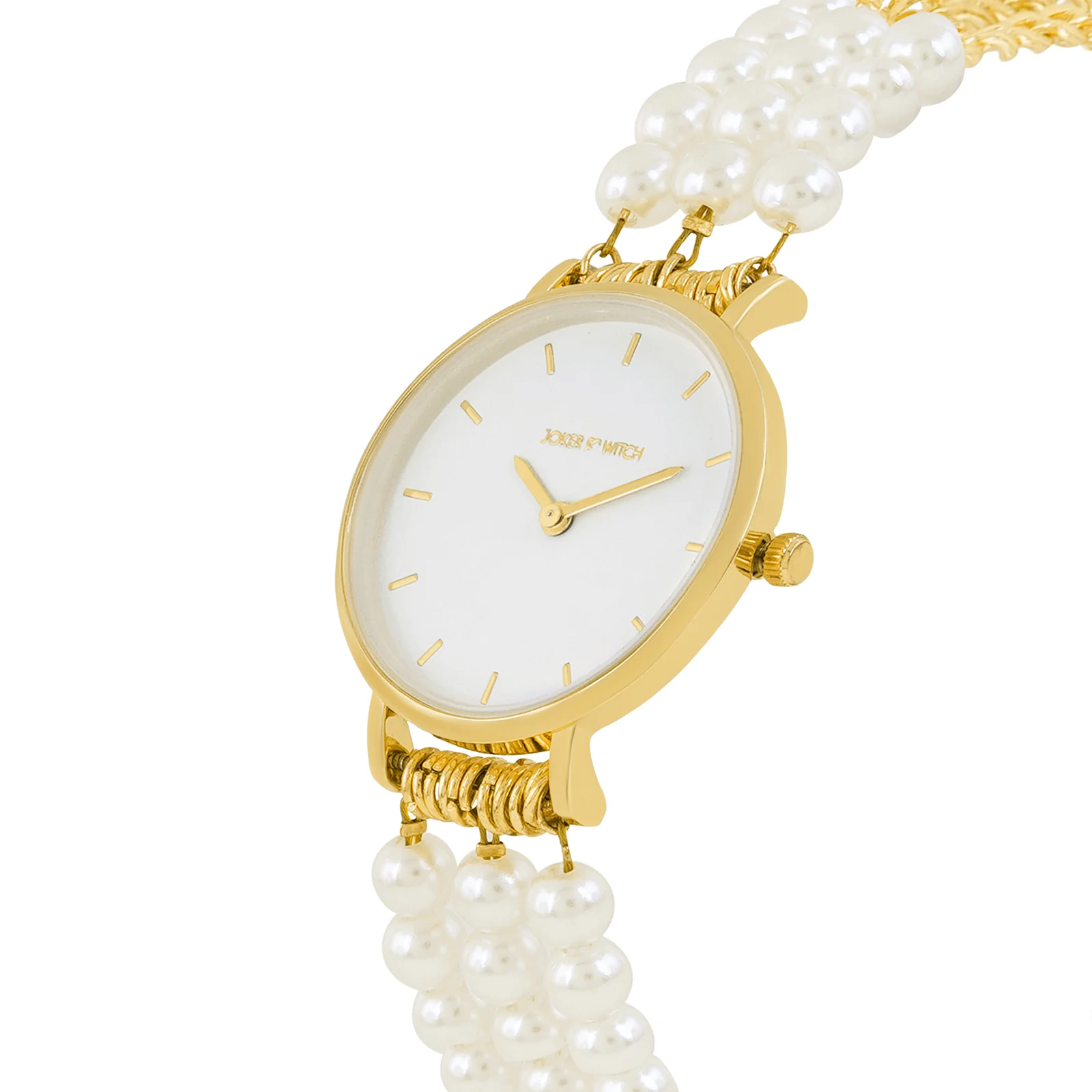 Rosette White Small Dial Gold Pearl Strap Women's Watch - Image 5