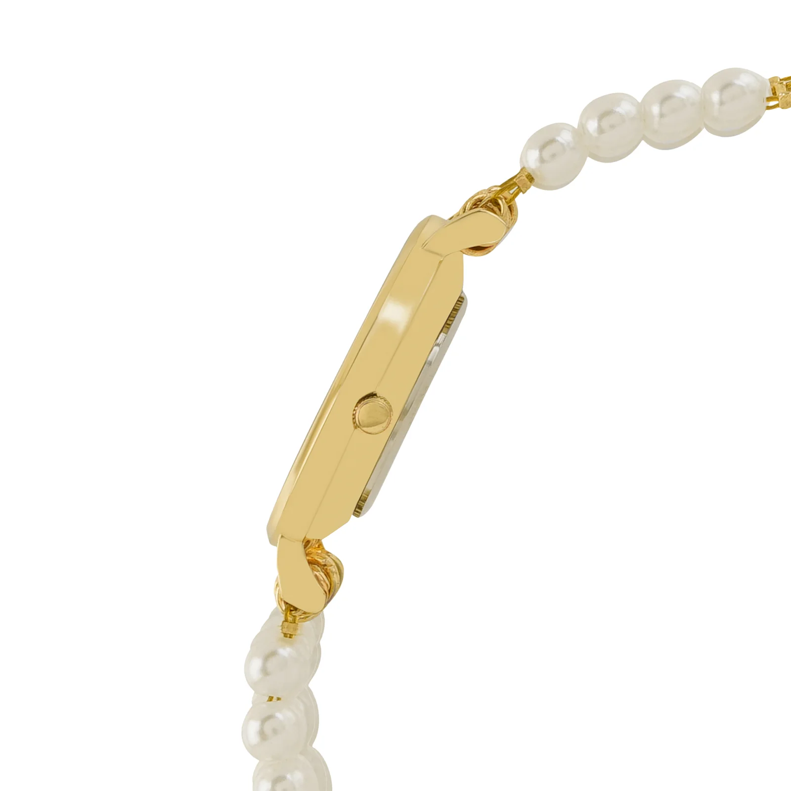 Rosette White Small Dial Gold Pearl Strap Women's Watch - Image 6