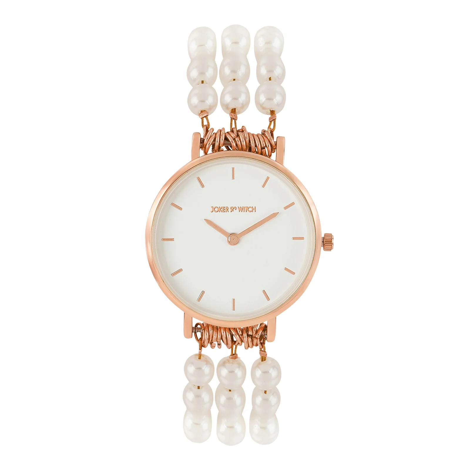 Rosette White Small Dial Rose Gold Pearl Strap Women's Watch - Image 4