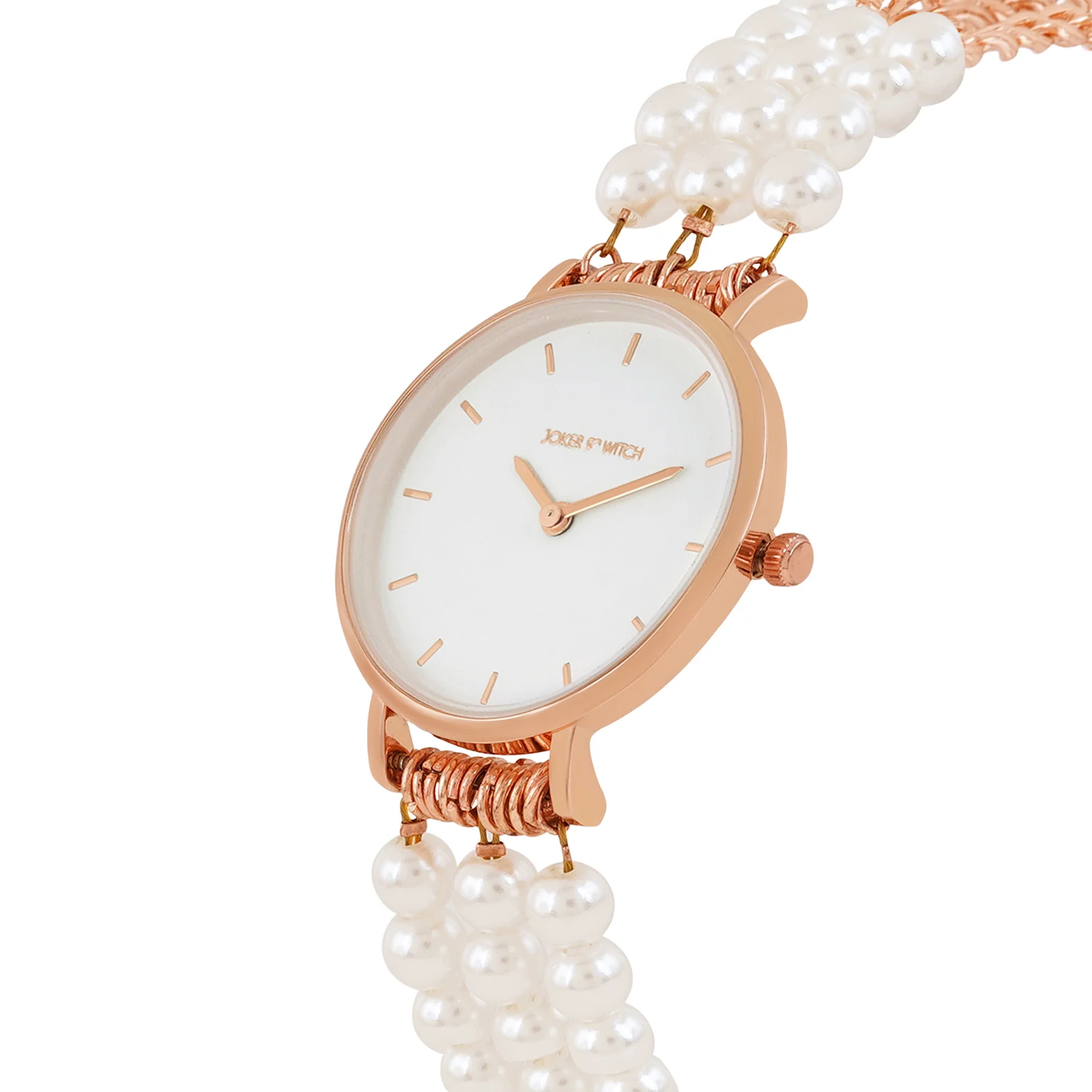 Rosette White Small Dial Rose Gold Pearl Strap Women's Watch - Image 5