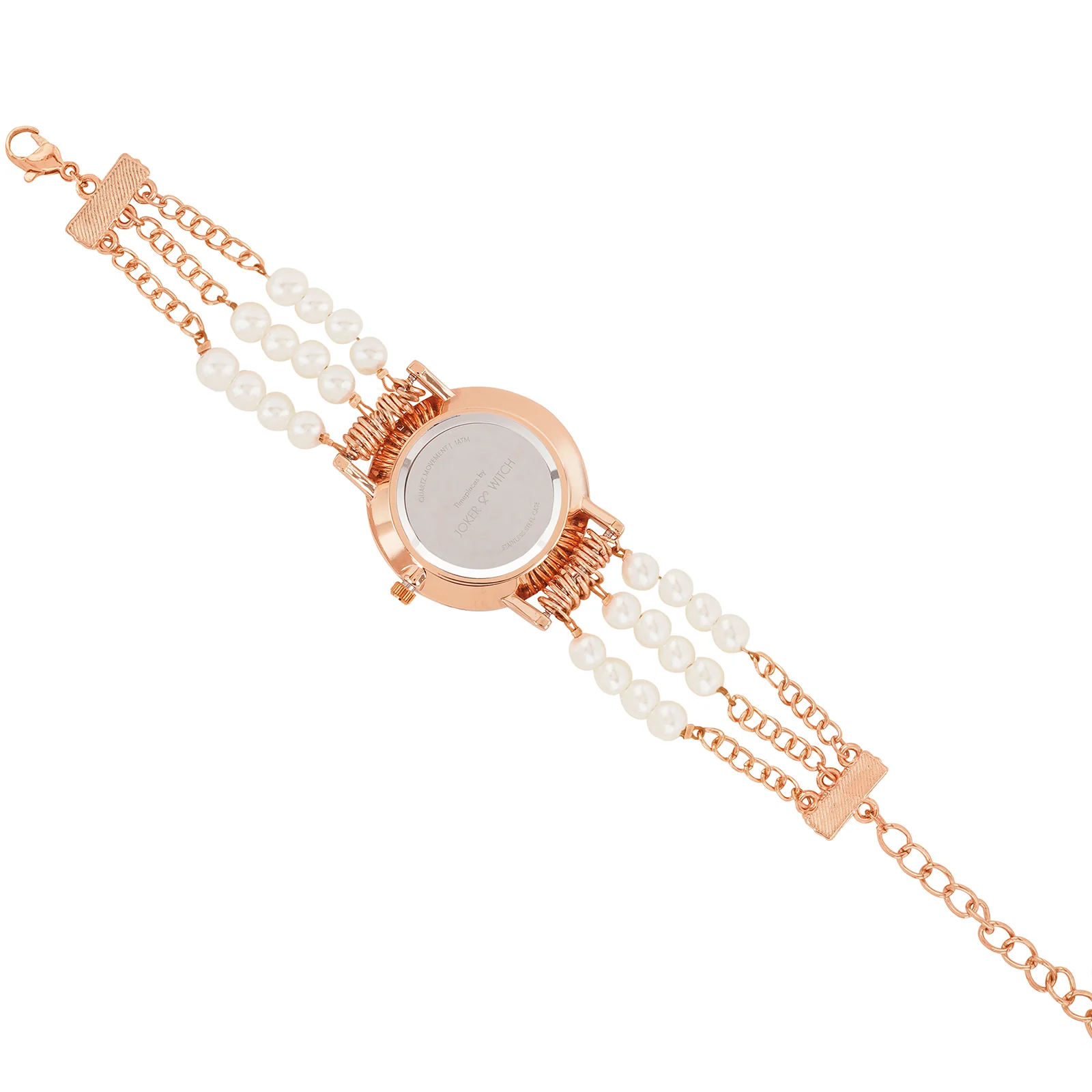 Rosette White Small Dial Rose Gold Pearl Strap Women's Watch - Image 8