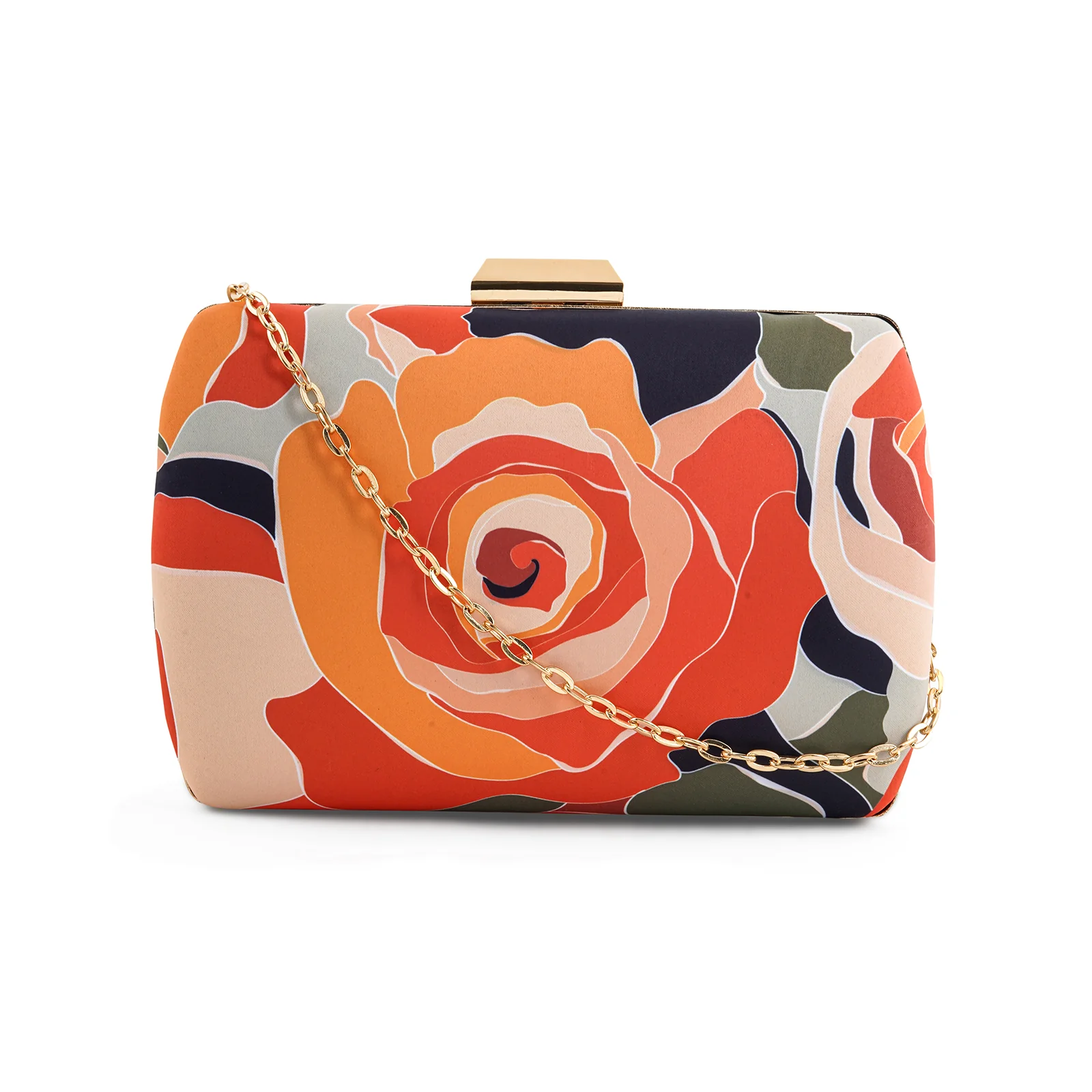 Rosey Salsa Multicolour Printed Clutch - Image 3