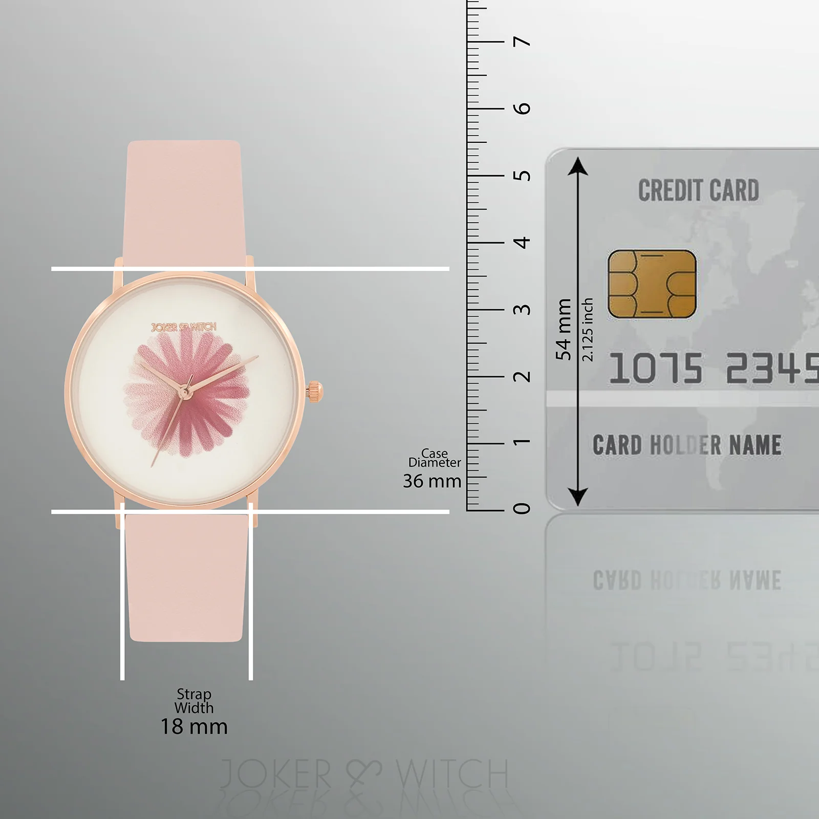 Printed Rosy White Medium Dial Pink PU Strap Women's Watch - Image 8