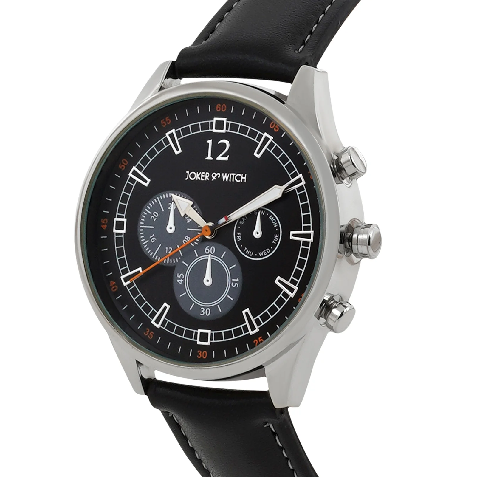 Rover Black Large Dial PU Strap Men's Watch - Image 4