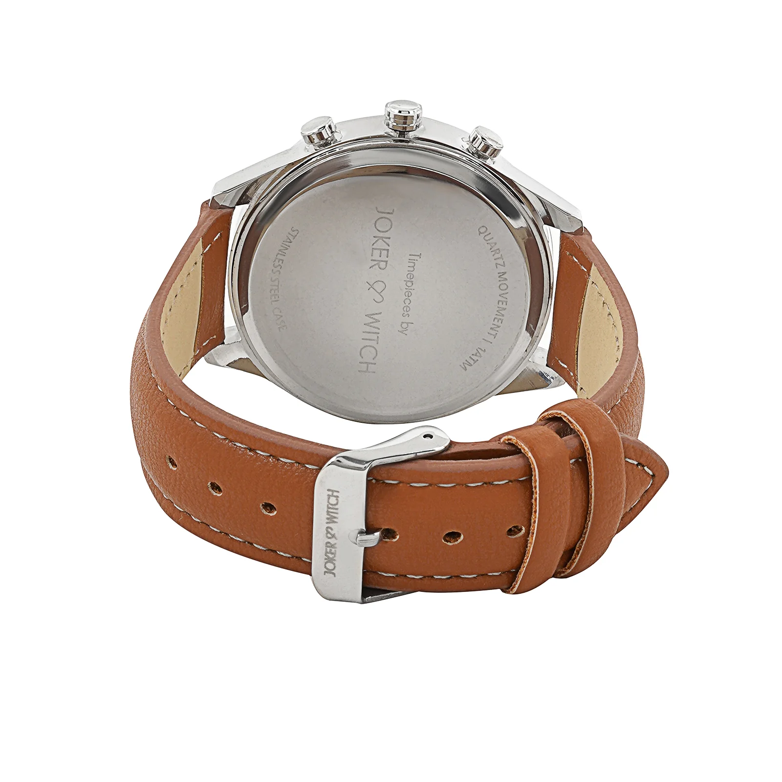 Rover White Large Dial Tan PU Strap Men's Watch - Image 6