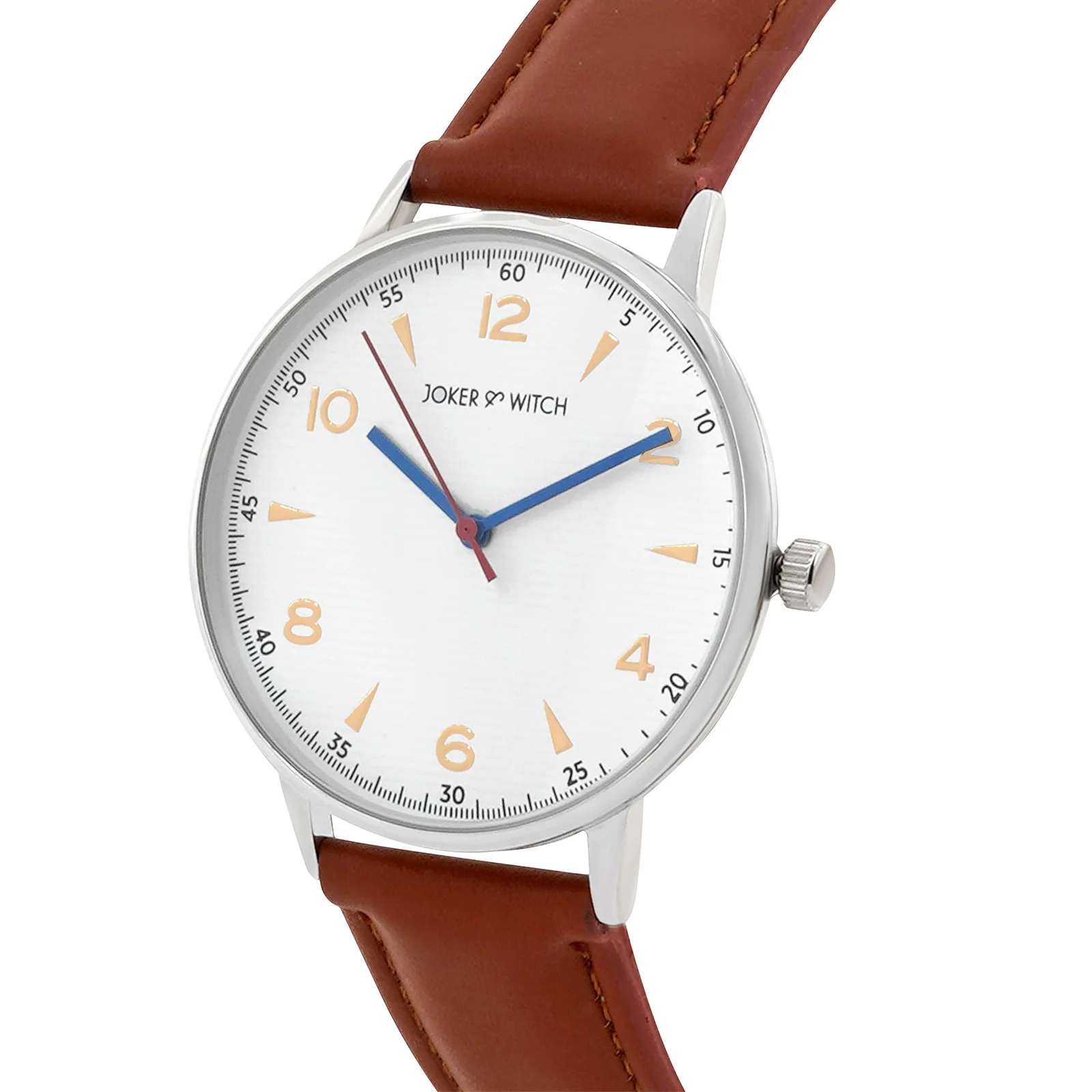 Royce White Large Dial Brown PU Strap Men's Watch - Image 4