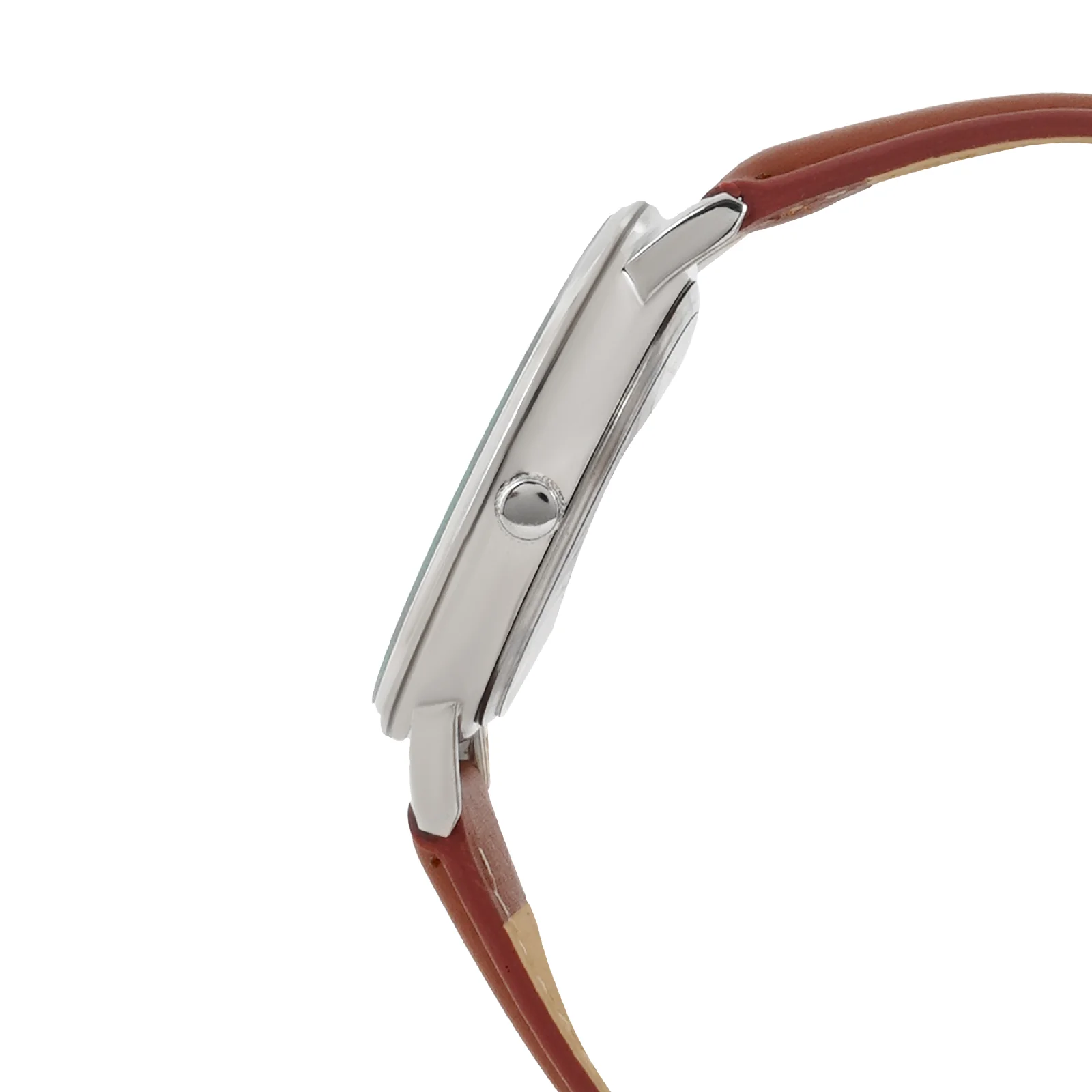Royce White Large Dial Brown PU Strap Men's Watch - Image 6