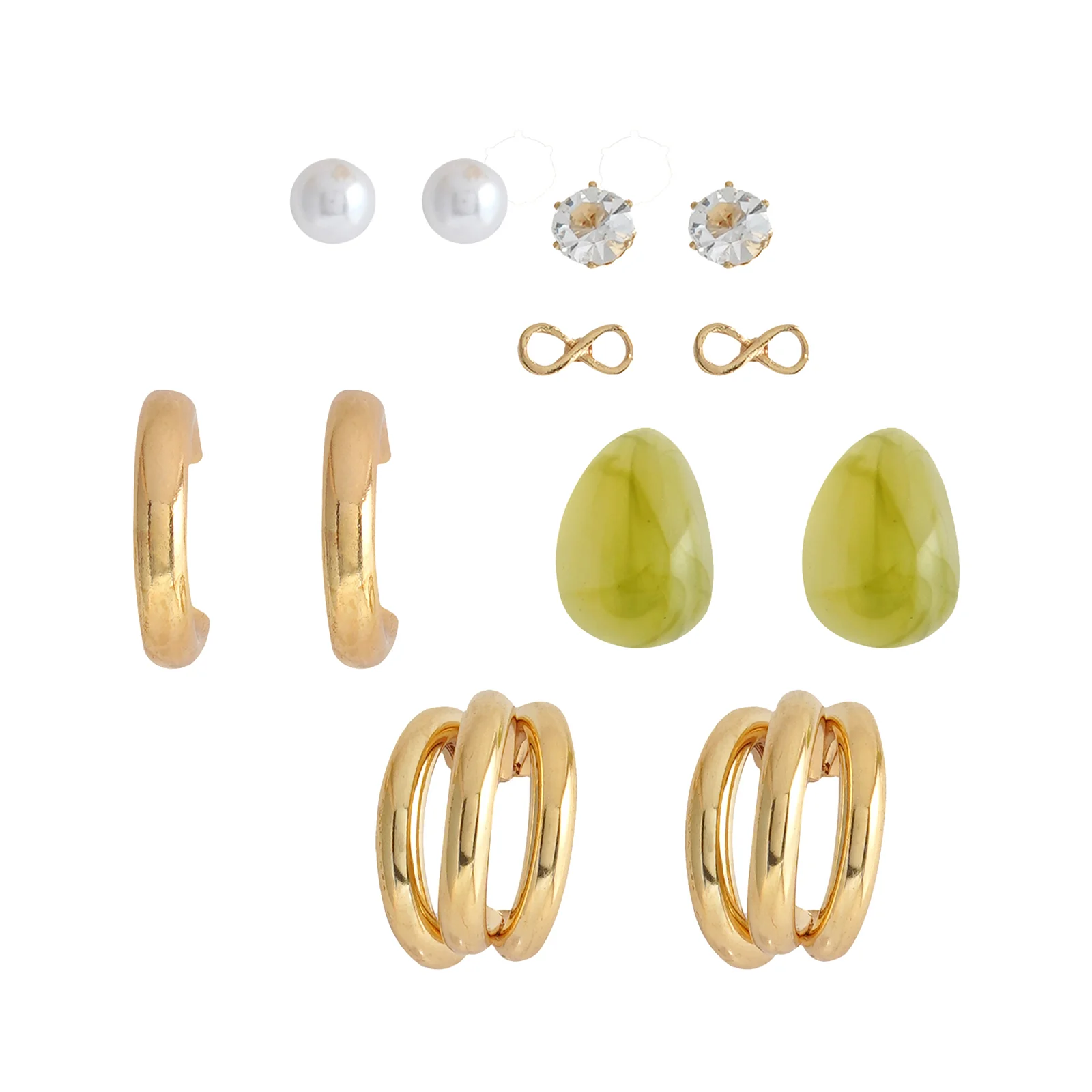 Sage Hoop-Stud Combo Set - Image 3