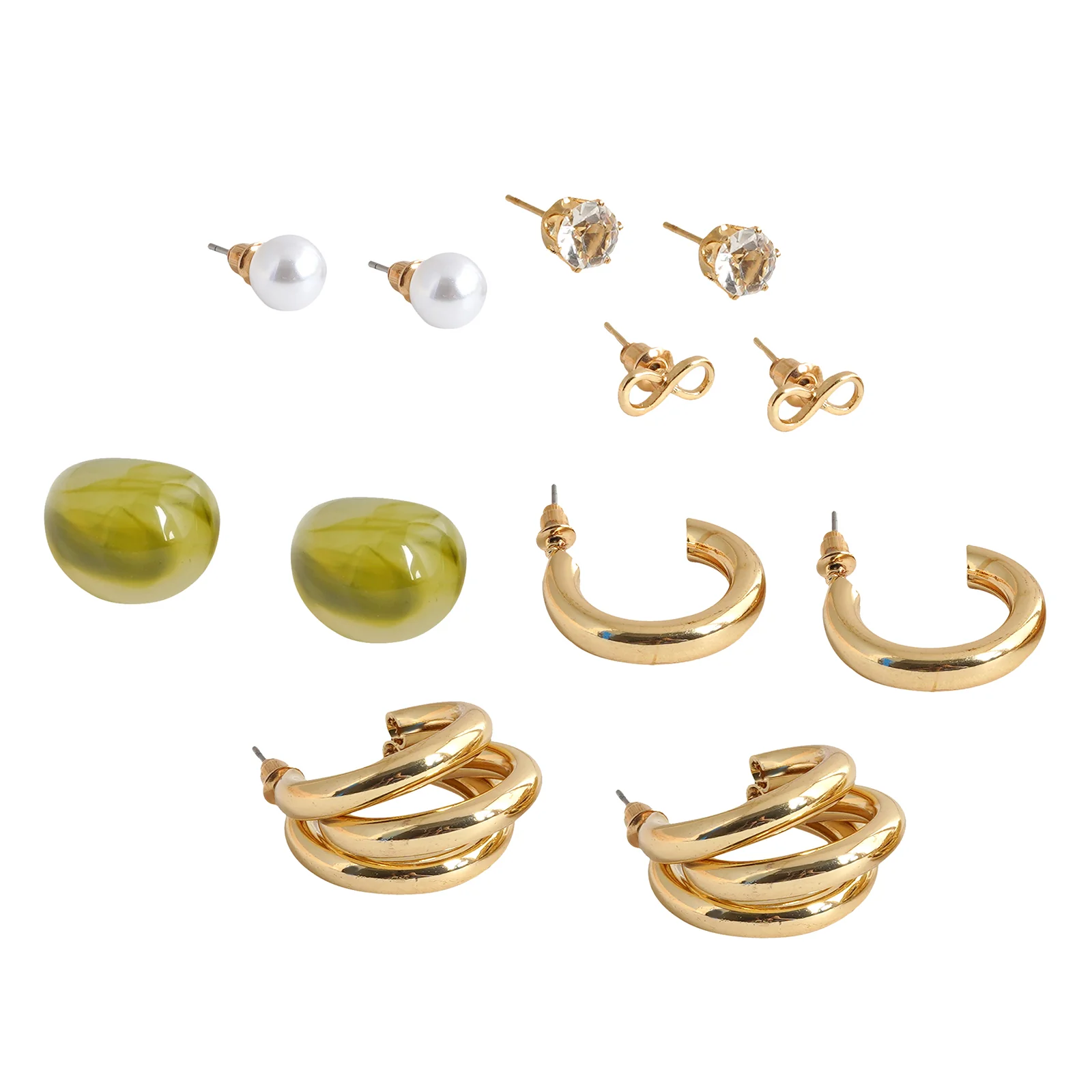Sage Hoop-Stud Combo Set - Image 5