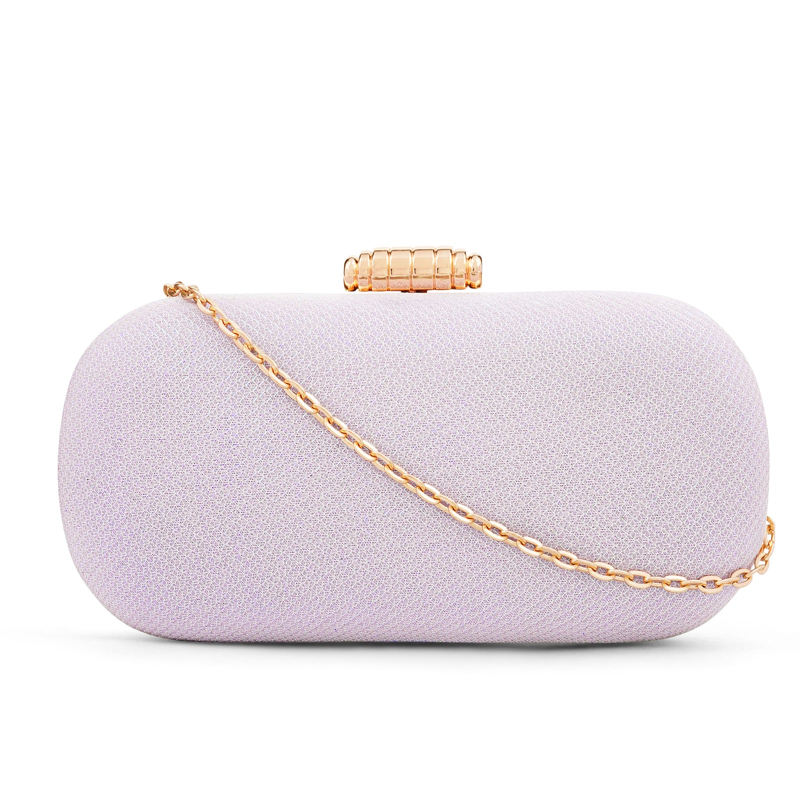 Salma Lavendar Glam Metallic Clutch - Image 4