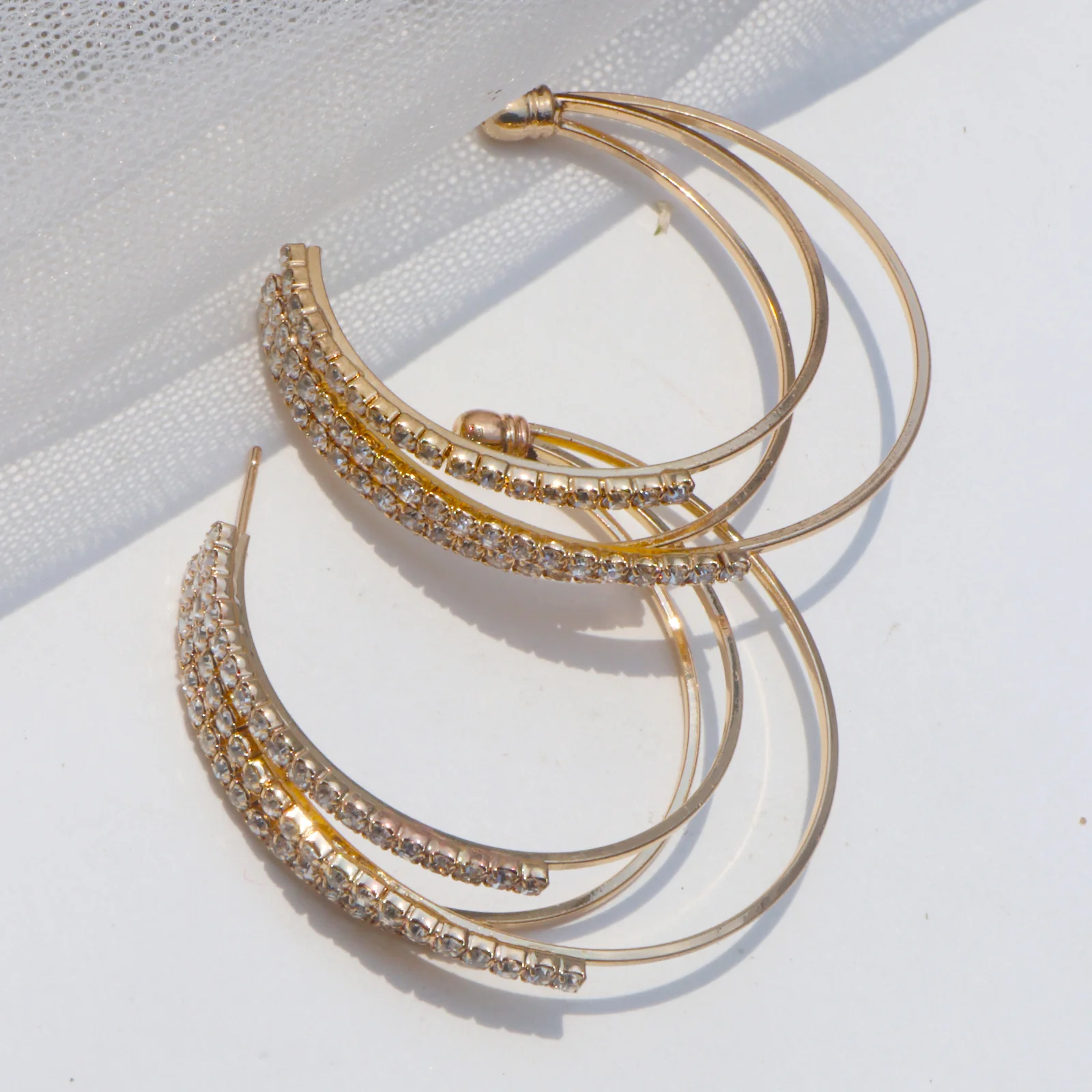 Saturday Night Gold Hoops - Image 3