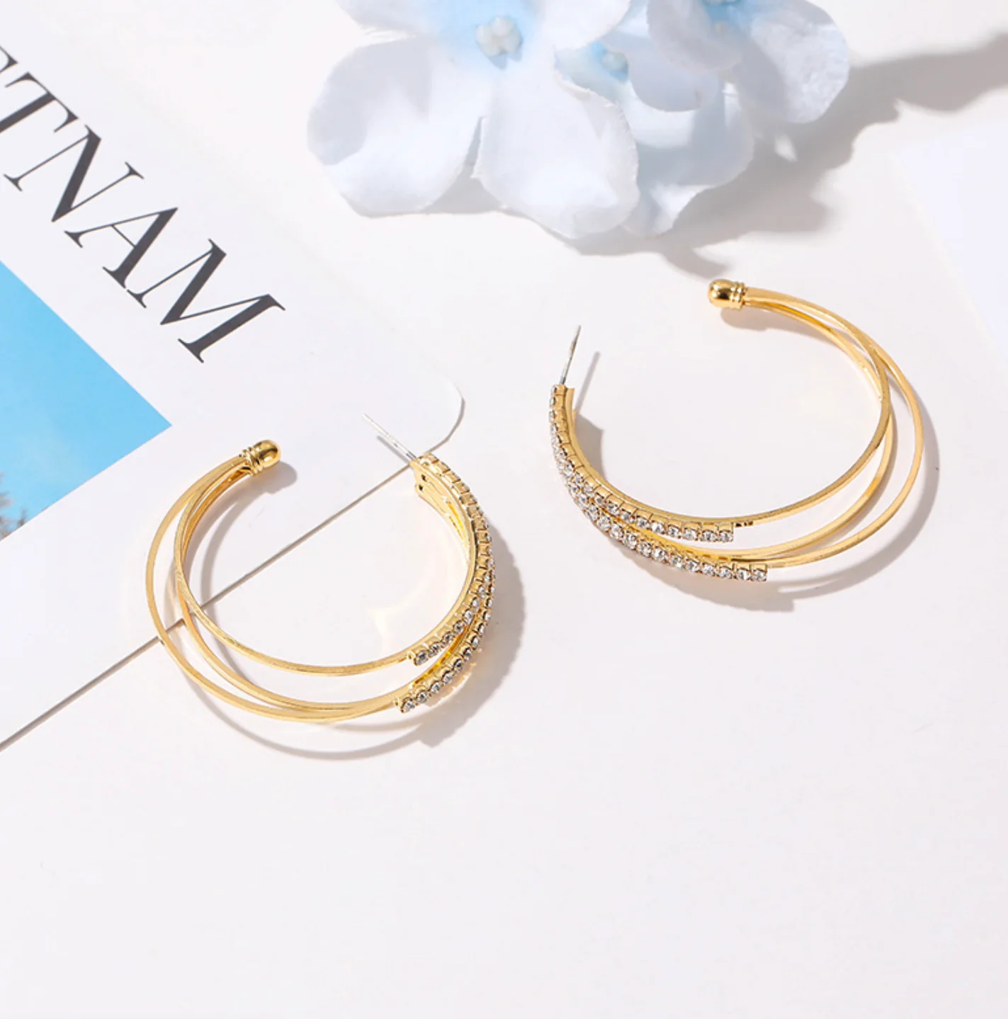 Saturday Night Gold Hoops - Image 4