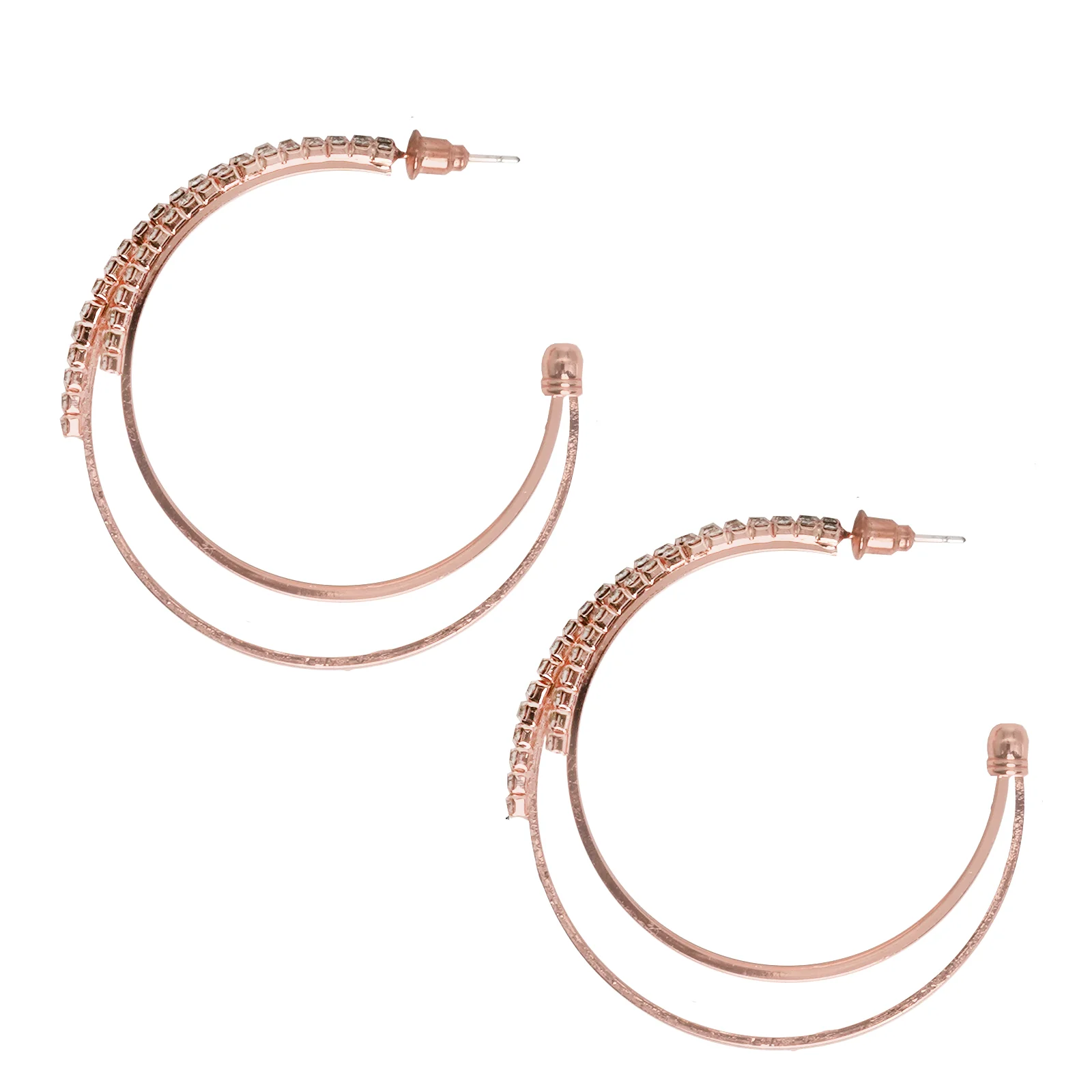 Saturday Night Rose Gold Hoops - Image 3